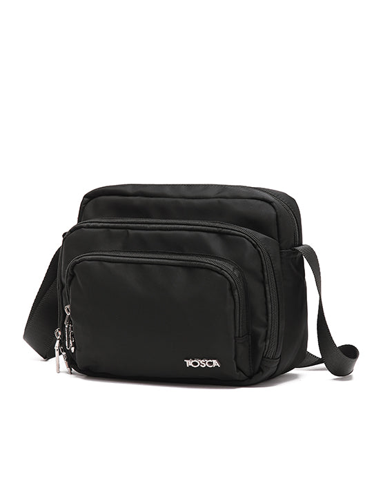 Tosca TCA952 Anti Theft Shoulder Bag for Women - Secure RFID Blocking Crossbody Purse with Adjustable Strap, Perfect for Travel, Commuting & Shopping (Black)