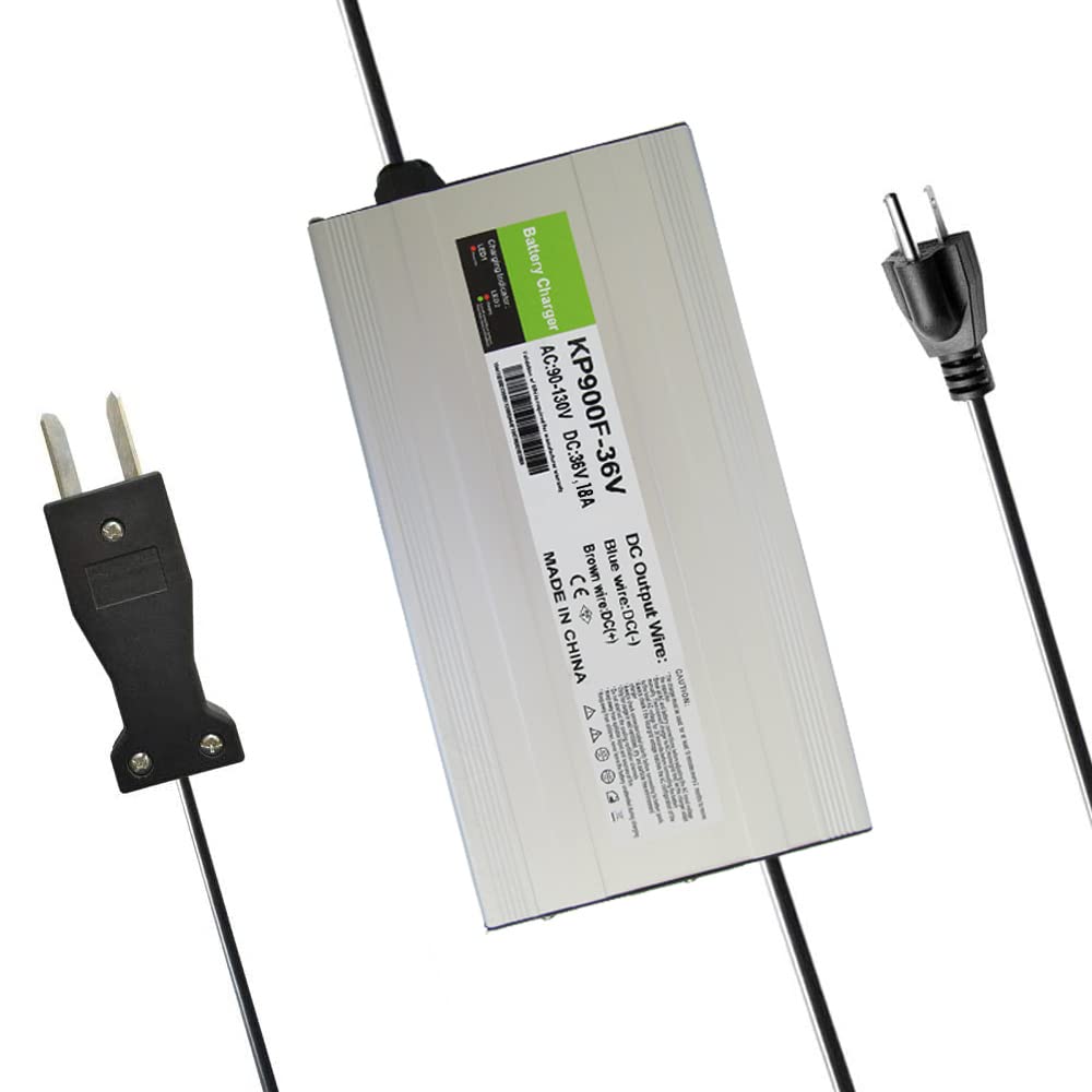 36V 18A Golf Cart Battery Charger with Crowsfoot Connector - Fast Charging for EZGO, Club Car & Yamaha Golf Carts - Perfect for Home, Course & RV Use