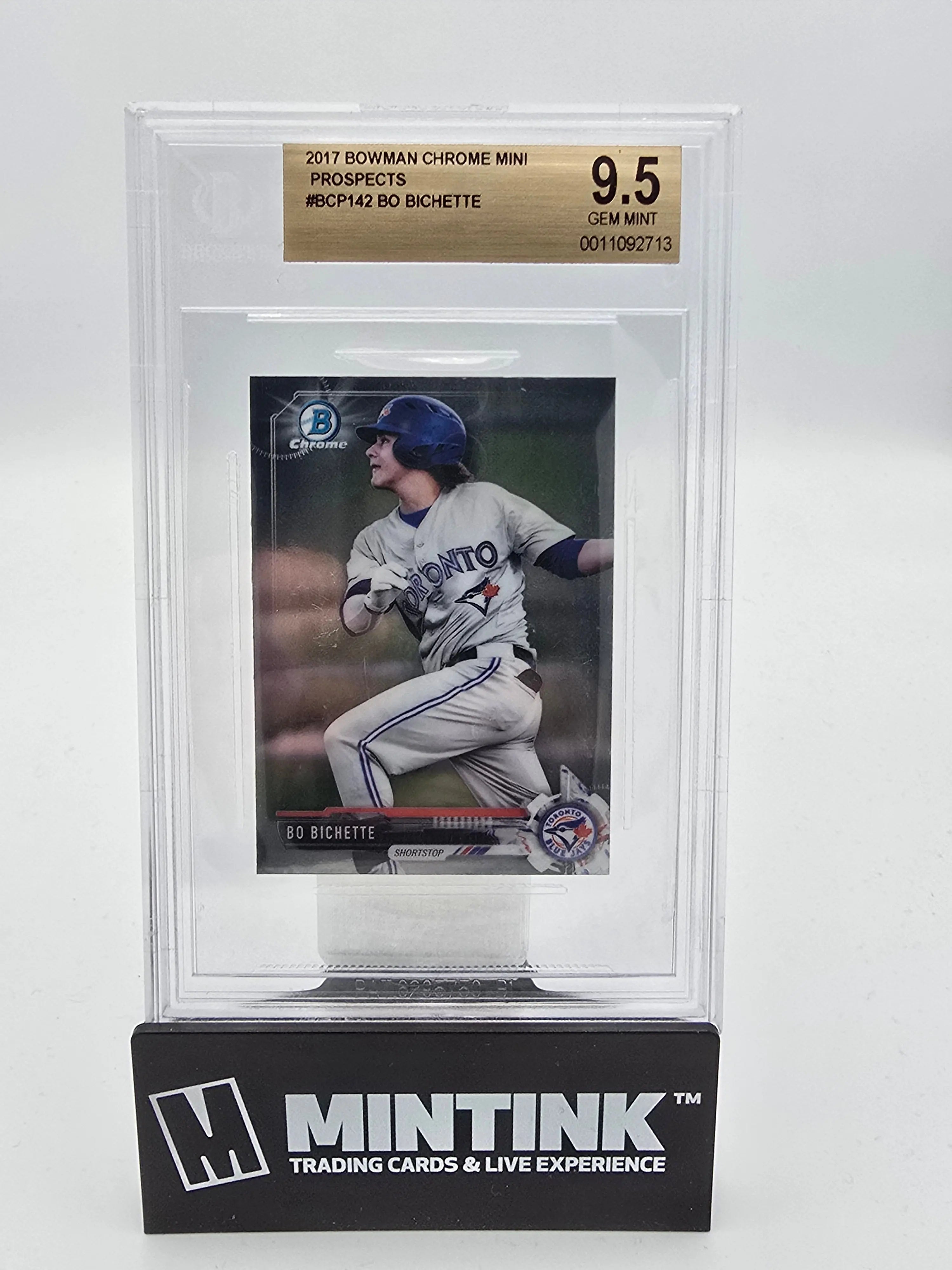 2017 Bowman Chrome Mini Prospects Bo Bichette Rookie Card BGS 9.5 Gem Mint - Perfect for Baseball Card Collectors and Sports Memorabilia Enthusiasts