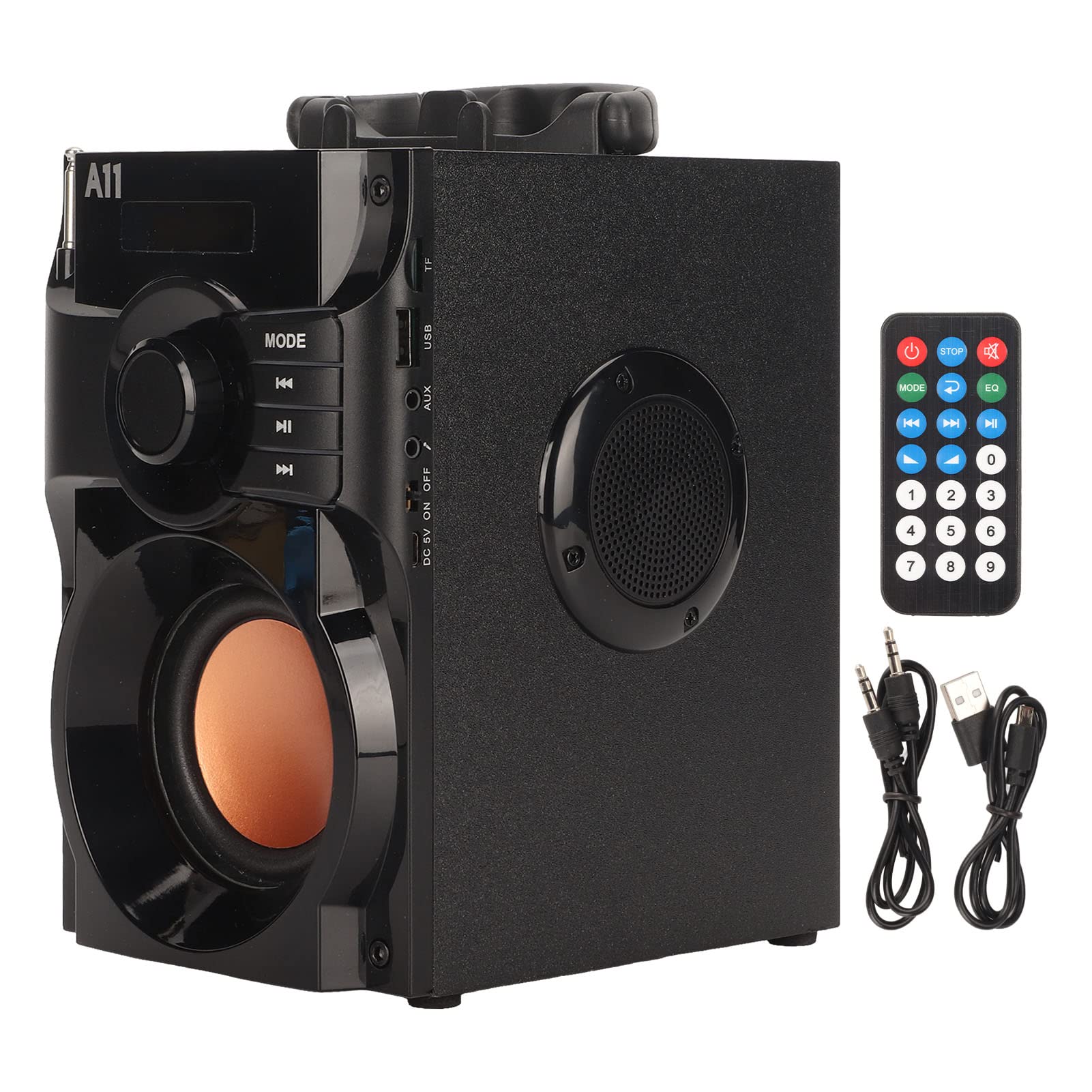 Portable Wireless Bluetooth Speaker with FM Radio, Deep Bass & Subwoofer - 4 Units Bluetooth 5.0 for Outdoor Parties, Beach, Camping & Home Entertainment