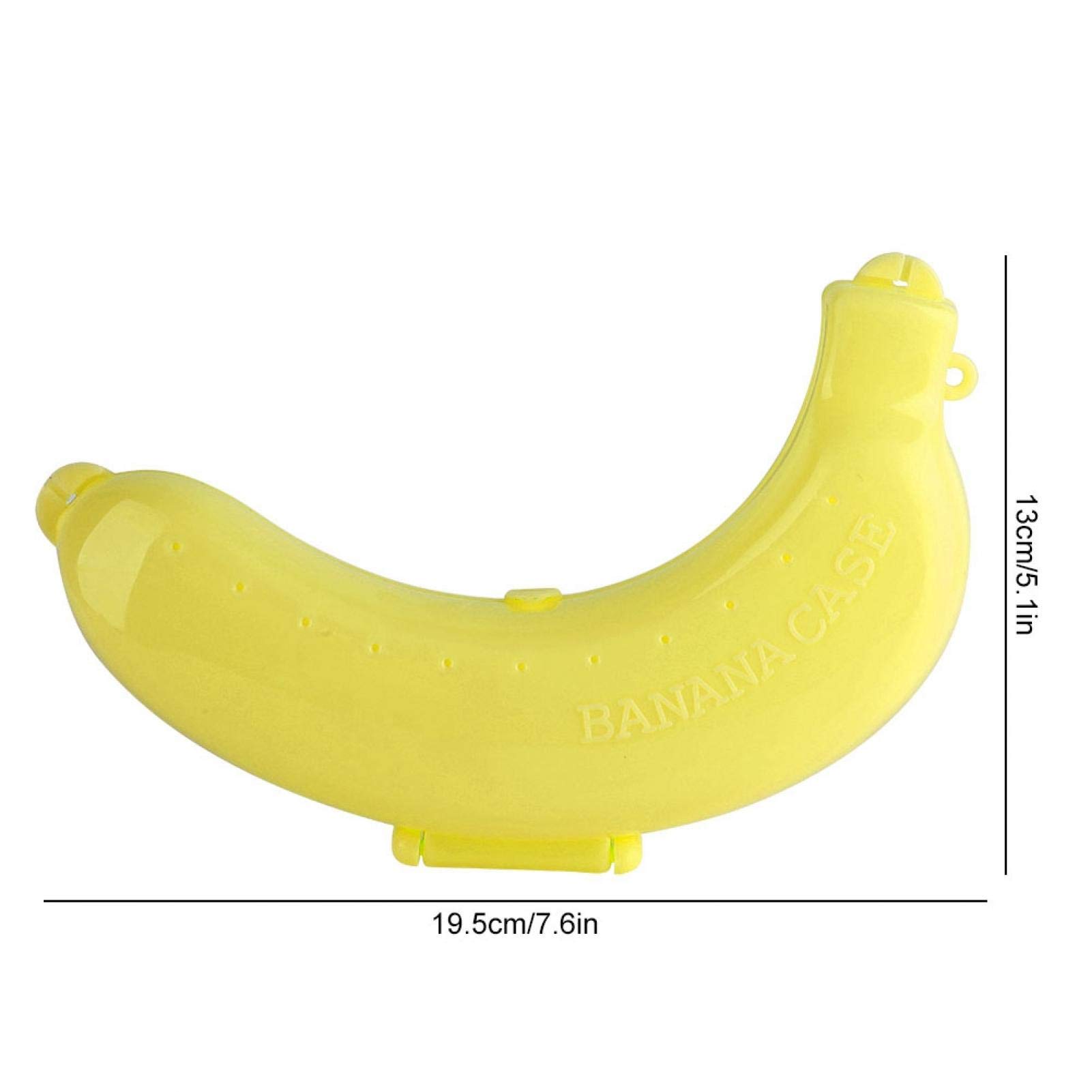 Raguso Cute Banana Storage Box - Yellow Fruit Protector Case for Lunch, Snacks & Kitchen Organization | Durable Banana Holder for Home, Office & Picnic Use