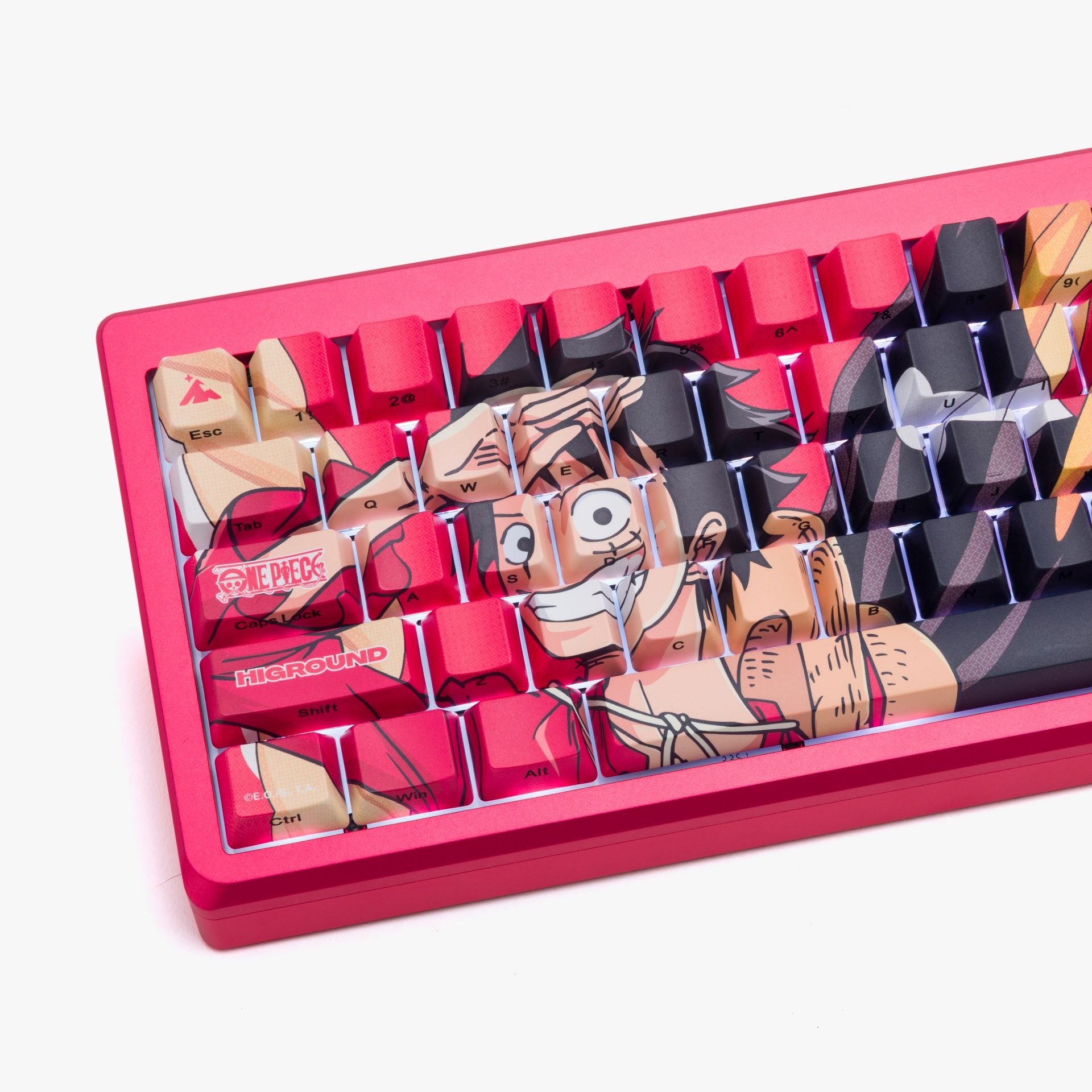 One Piece x HG Summit 65 Mechanical Keyboard - Luffy Edition | Anime Gaming Keyboard for PC & Mac | Perfect for Gamers & Anime Fans