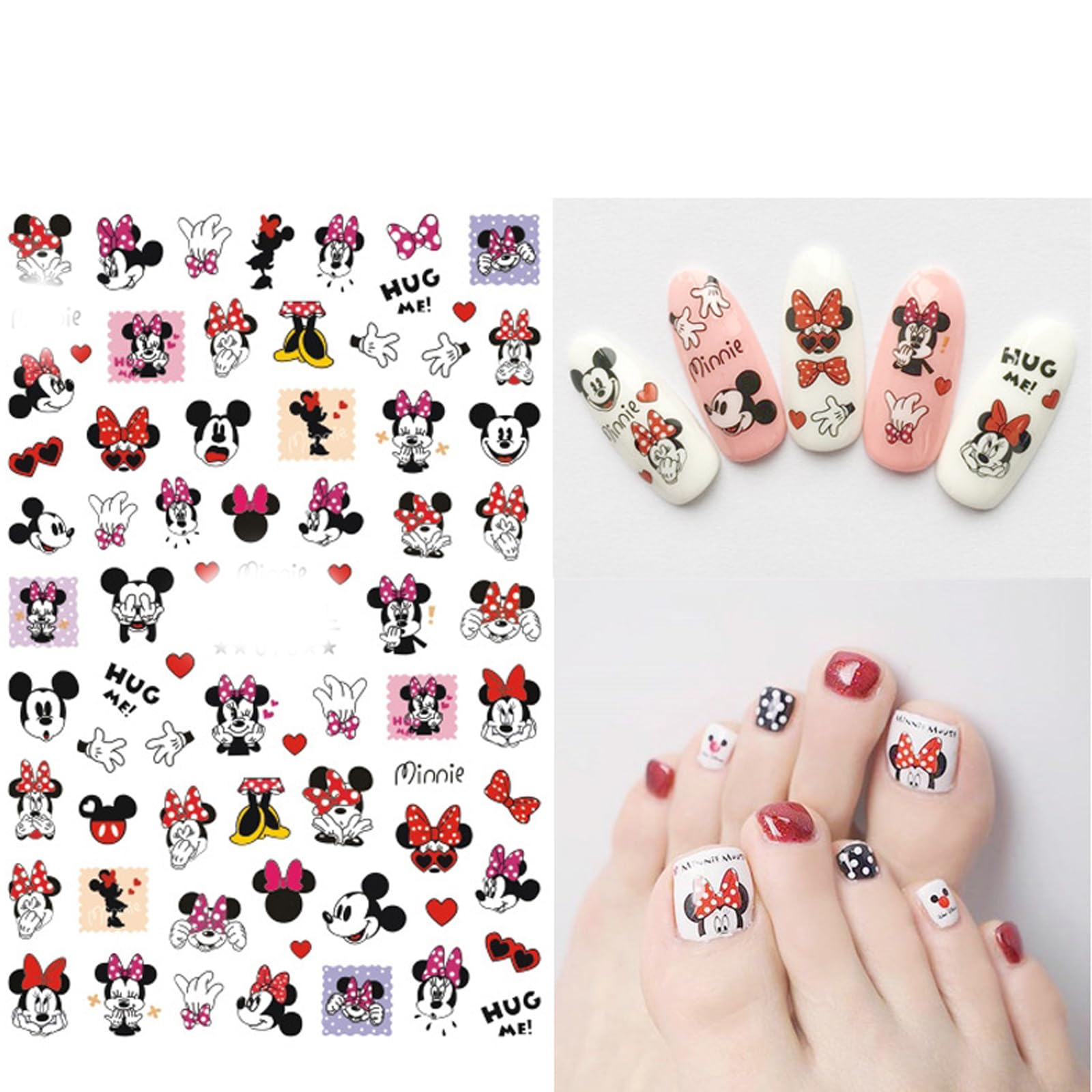 150+ DIY Cartoon Nail Stickers for Girls - Self-Adhesive Nail Art Decals, Cute Anime Nail Stickers for Kids & Teens (2 Sheets) - Perfect for Birthday Parties, Sleepovers & Fashion Nail Art