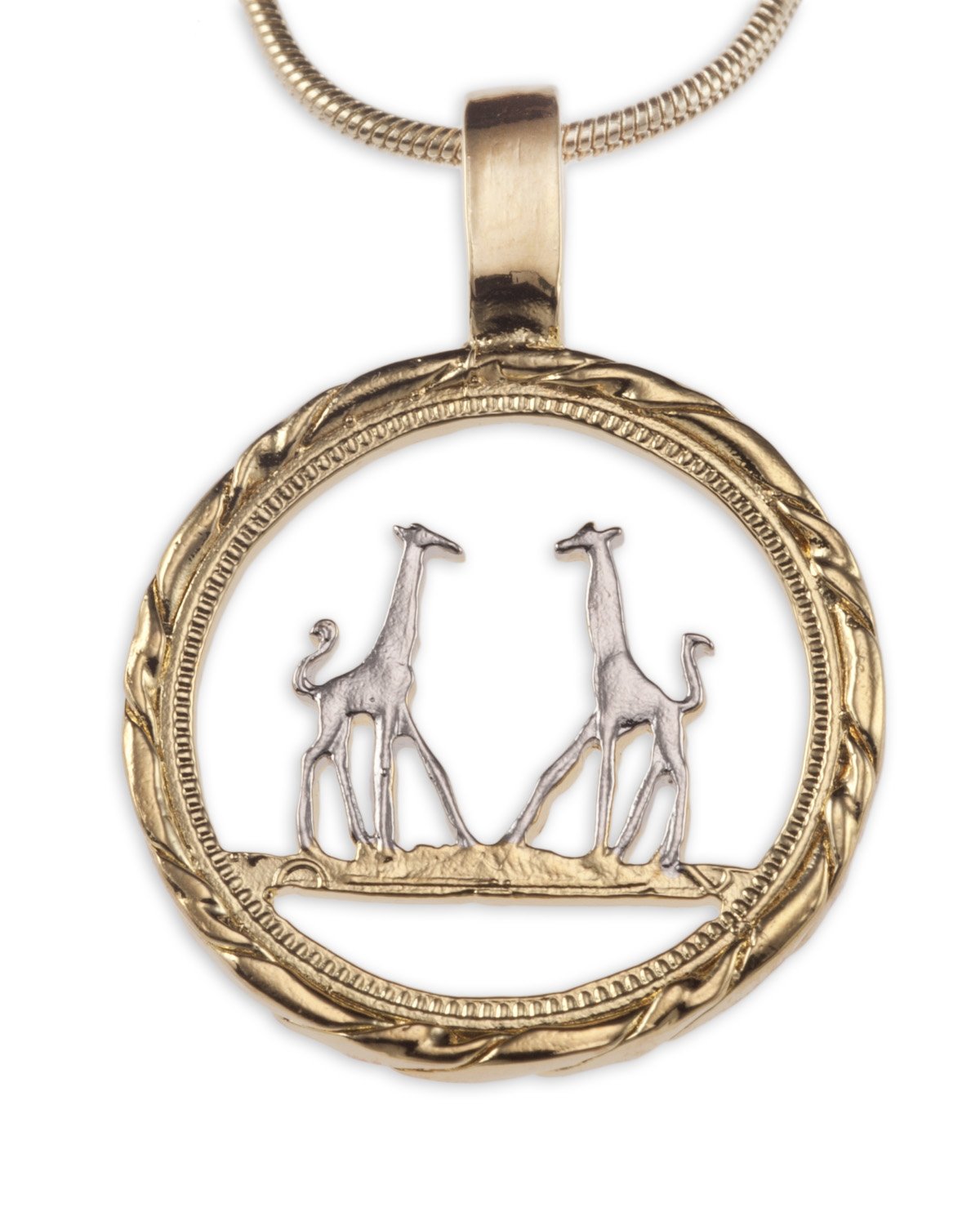 Giraffe World Coin Jewelry Pendant - Unique Animal Themed Necklace for Women & Men - Perfect Gift for Collectors, Travel Lovers & Wildlife Enthusiasts