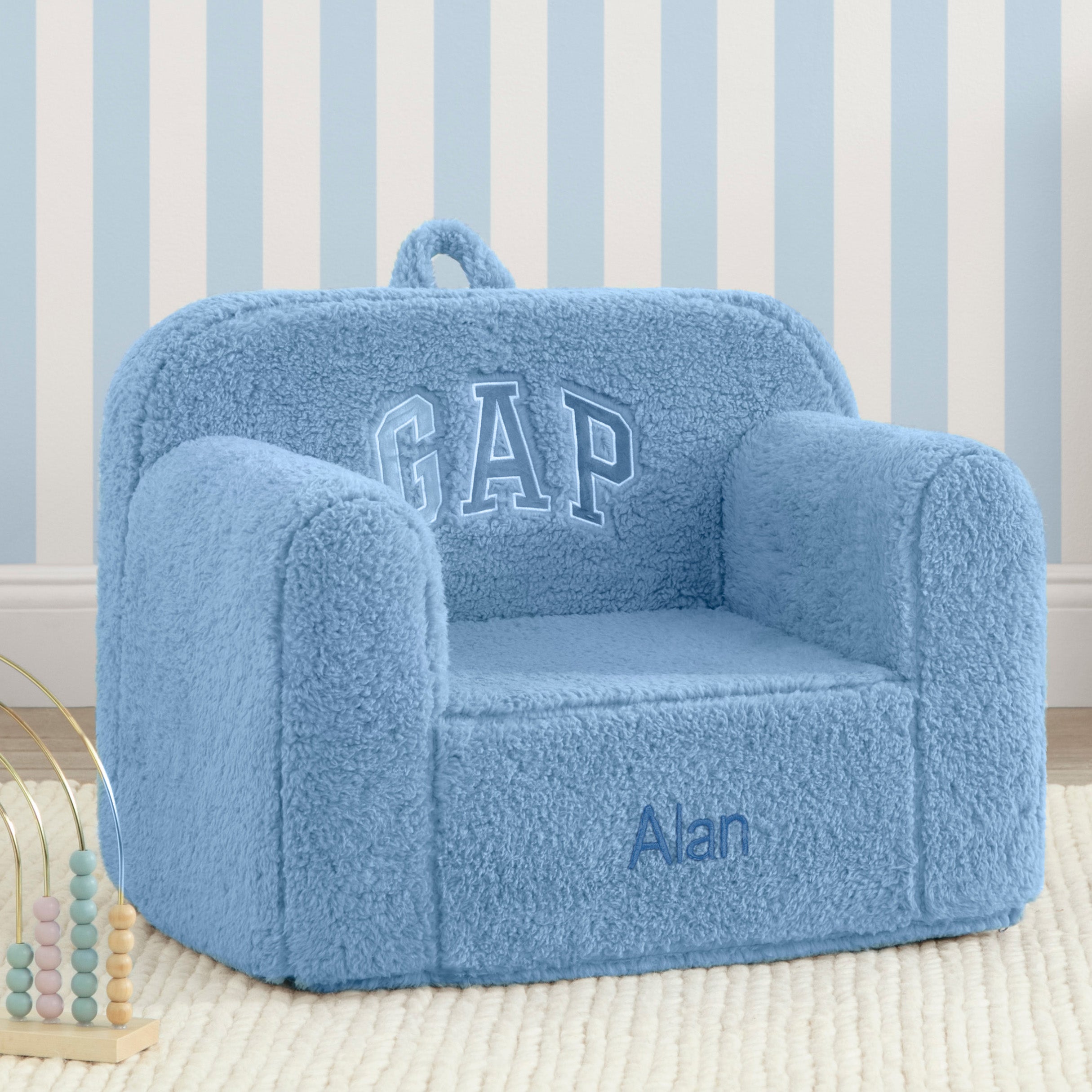 Personalized BabyGap Sherpa Chair - Cozy & Custom Kids' Seat for Nursery, Bedroom, or Playroom - Perfect for Reading, Relaxing & Snuggling