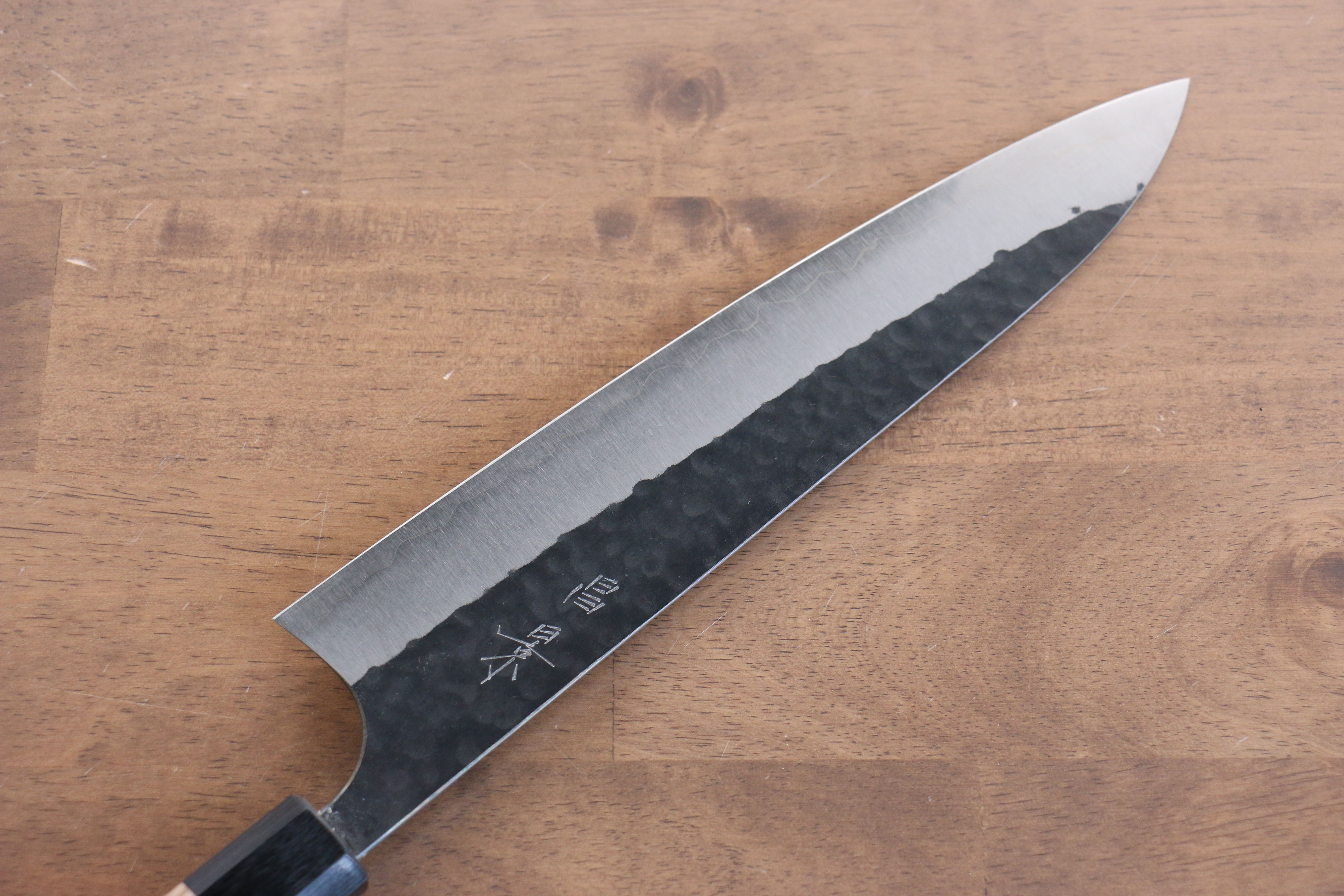Masakage Koishi Blue Super Gyuto Chef Knife 240mm - Japanese Damascus Steel Blade with American Cherry Wood Handle - Perfect for Sushi, Meat Cutting & Professional Kitchen Use