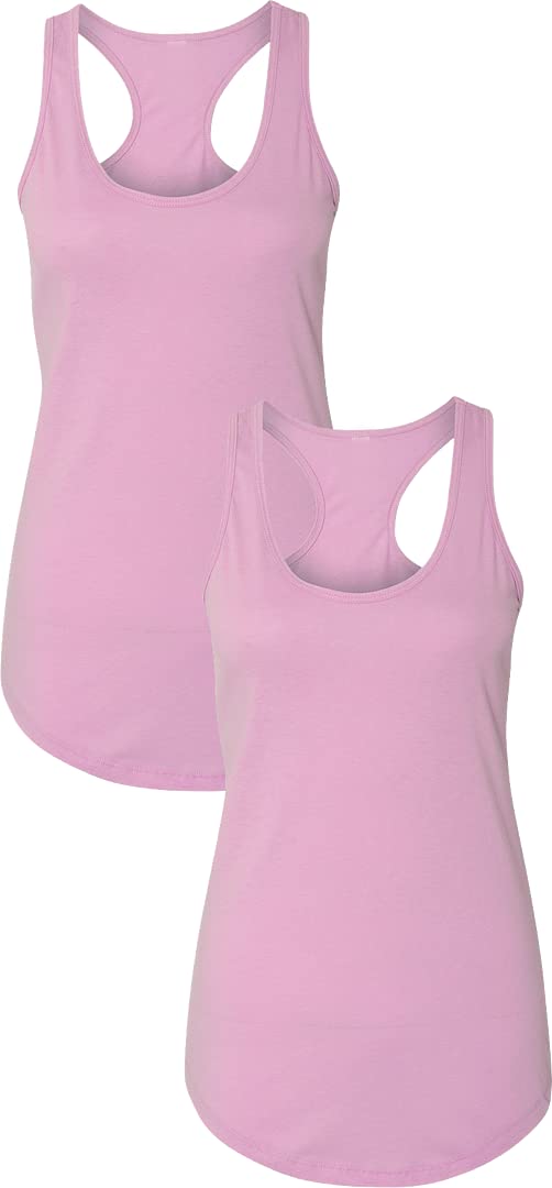 NEXT LEVEL APPAREL Women's Racerback Tank Top (N1533) - Soft Breathable Workout Shirt for Yoga, Gym & Summer Casual Wear