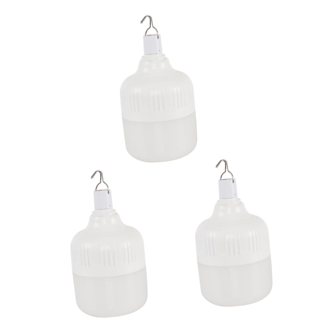 Gadpiparty 3-Pack USB Rechargeable LED Tent Lights - Portable Camping Bulbs, Outdoor Emergency Lighting for Tents, Stalls, Night Markets (White) | Perfect for Camping, Hiking, Power Outages & Outdoor Adventures