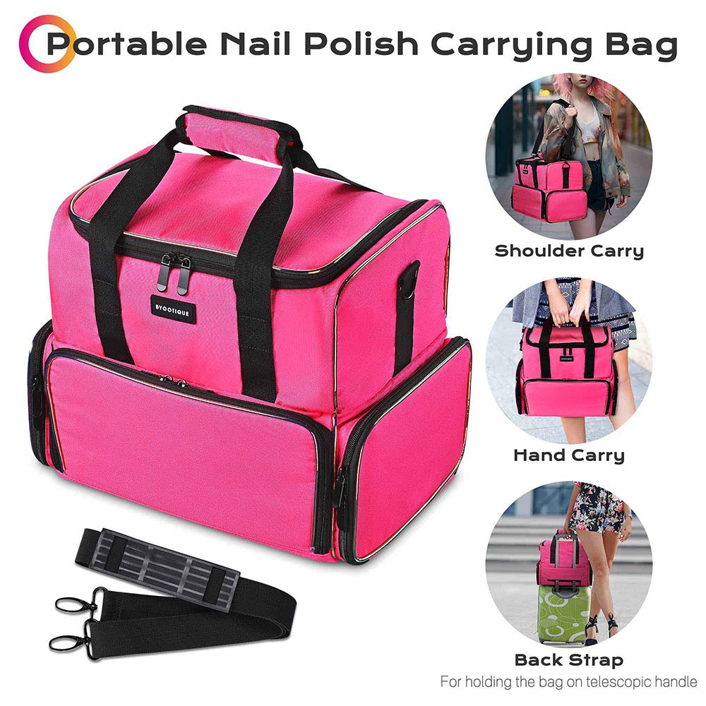16-Slot Nail Polish Organizer & Nail Dryer Storage - 3-Tier Acrylic Display Stand for Salon, Home, and Travel | TheLAShop