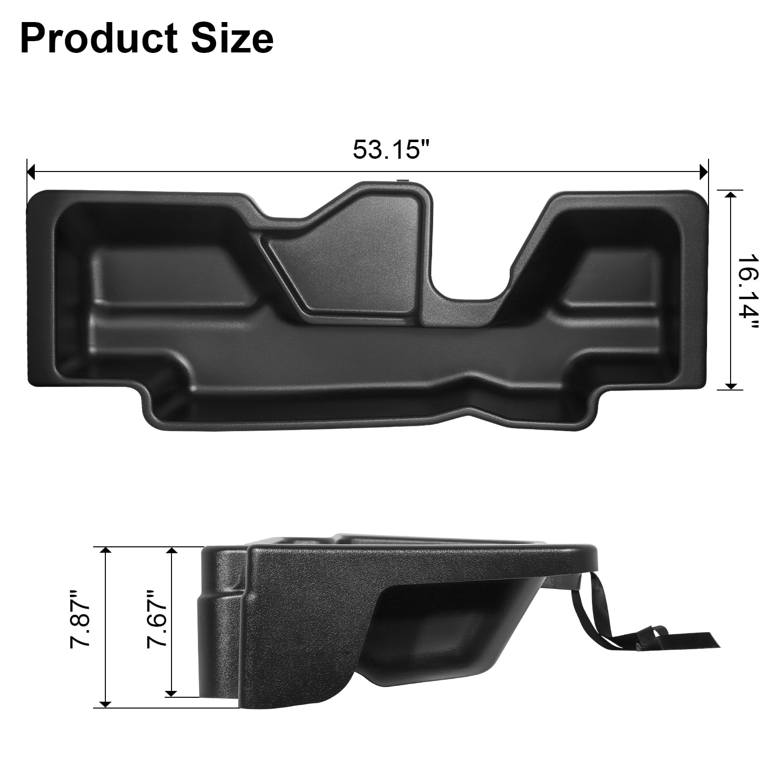 Under Seat Storage Organizer for 2019-2024 Ram 1500 Crew Cab | Underseat Container with Dividers | Perfect for Truck Accessories, Tools & Emergency Gear Storage