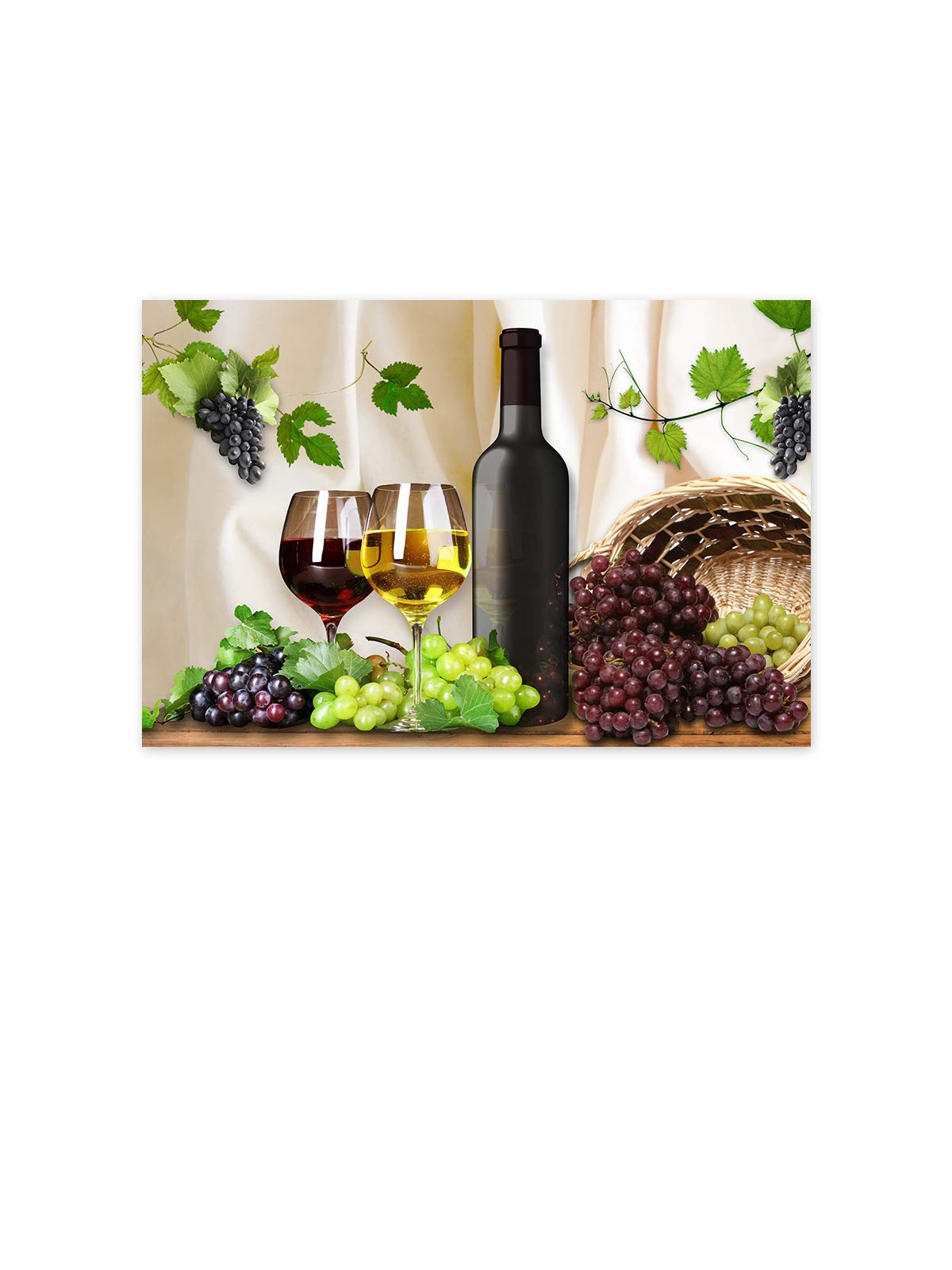 Funny Ugly Christmas Sweater Wine Poster - 11x17 Inch Wall Art Decor with Grapes Design - Perfect for Home Bar, Kitchen & Holiday Party Decoration