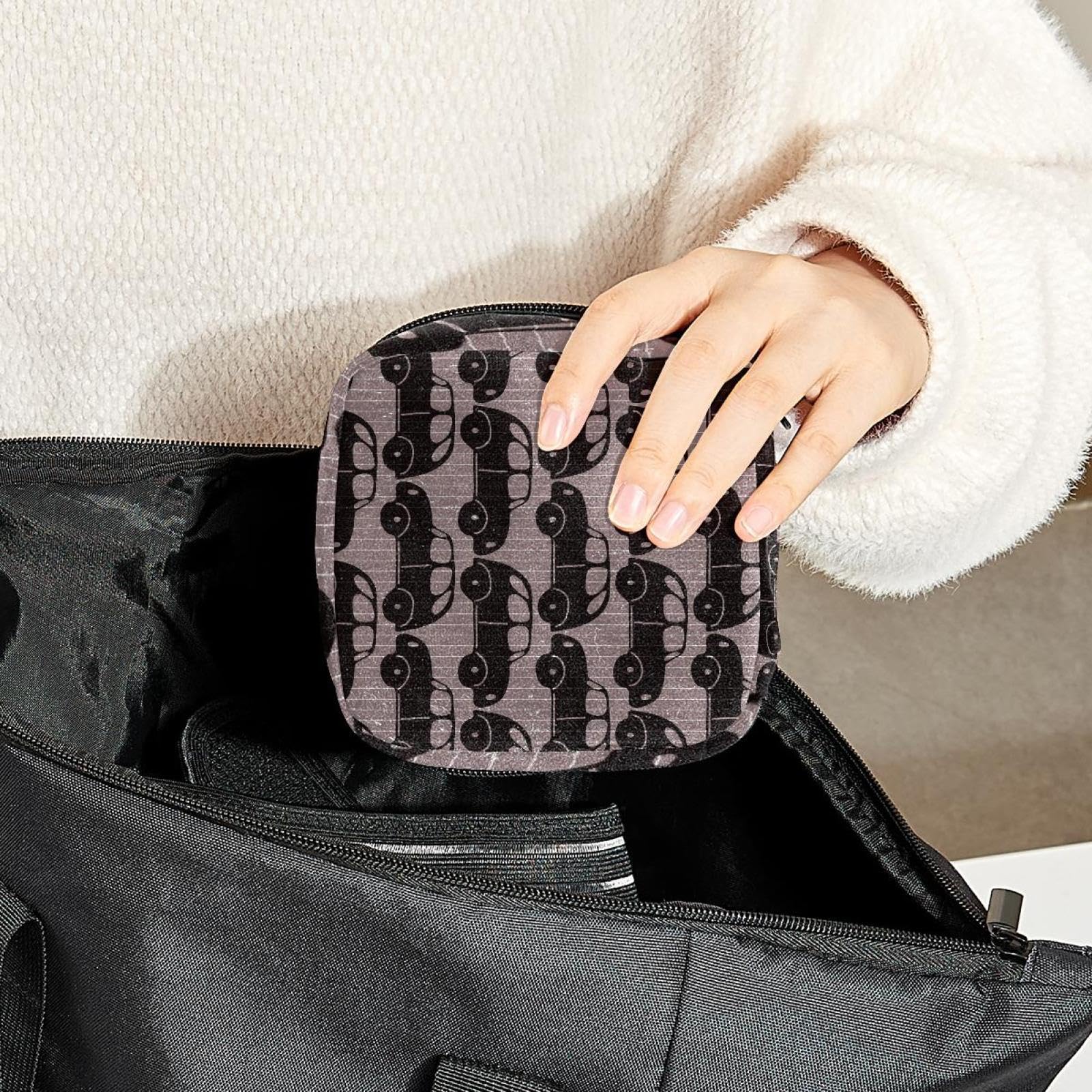 Menstrual Hygiene Pouch - Waterproof Travel Organizer Bag for Pads, Tampons & Menstrual Cups | Perfect for School, Gym, Work & On-the-Go | Compact & Discreet Period Essentials Storage