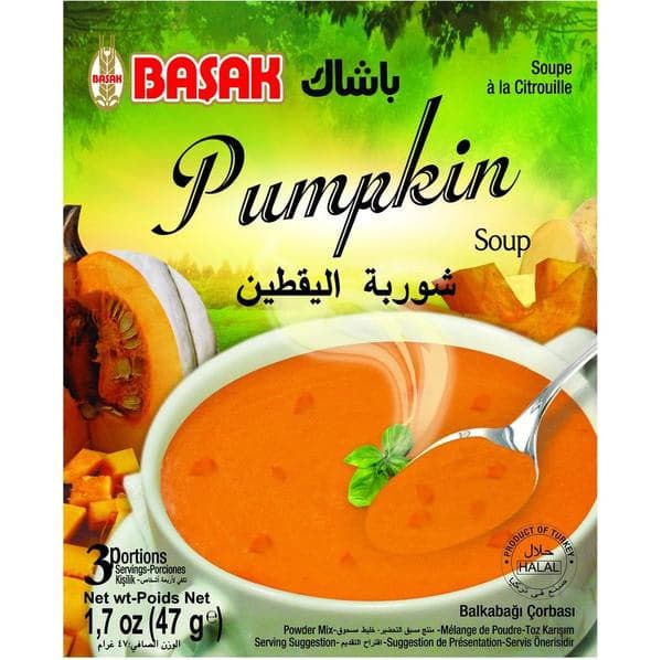 Organic Pumpkin Soup Powder | Basak Brand | 47g | Healthy Instant Soup Mix for Fall Recipes, Camping & Quick Meals