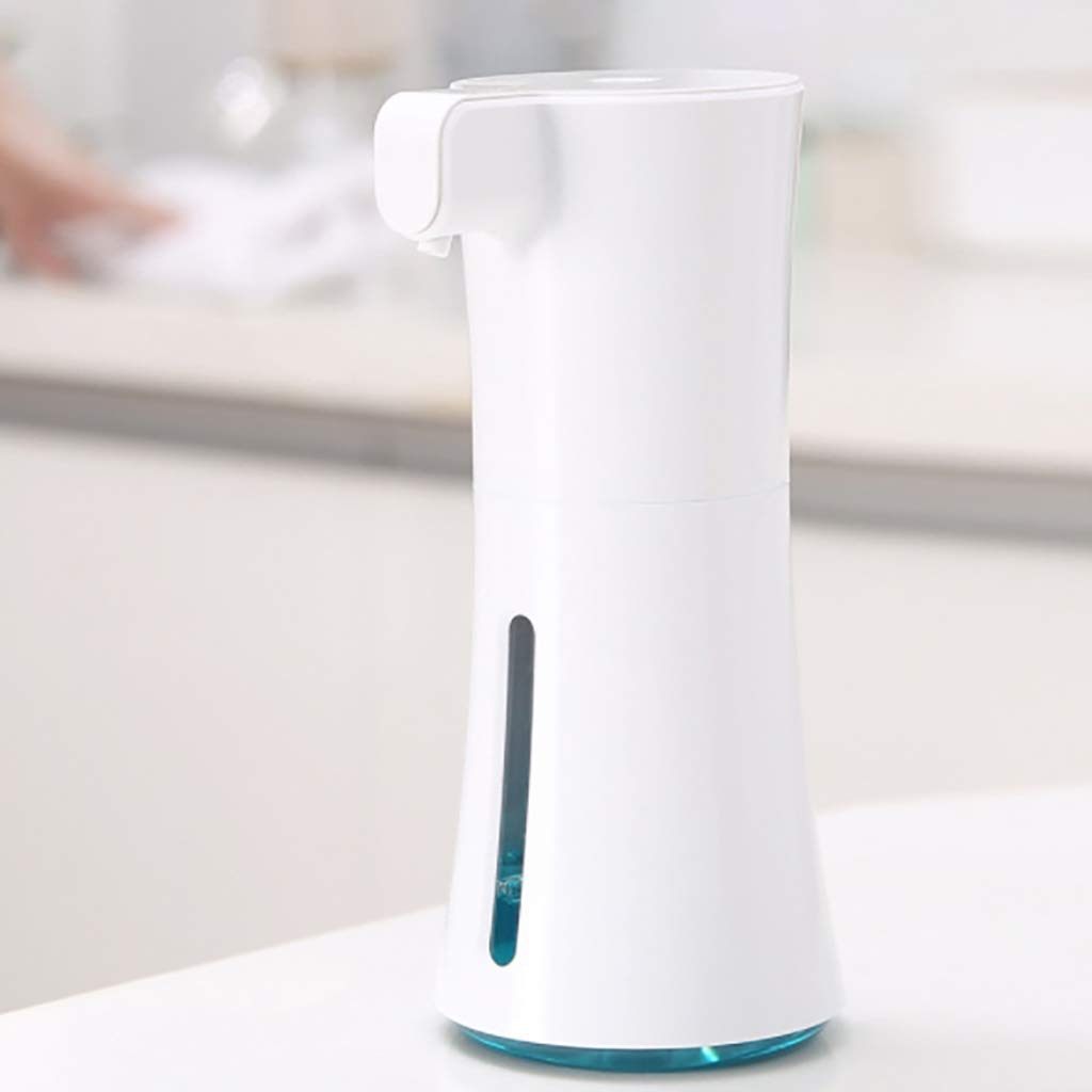 Automatic Touchless Foaming Soap Dispenser - 450ml/15oz Hands-Free Liquid Soap Pump for Kitchen & Bathroom, White - Perfect for Germ-Free Hand Washing in Homes, Restaurants, and Offices
