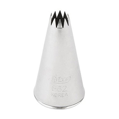 Ateco 862 French Star Pastry Tip #2 - Professional Stainless Steel Baking Decorating Nozzle for Cakes, Cupcakes & Cookies | Perfect for Home Bakers & Pastry Chefs