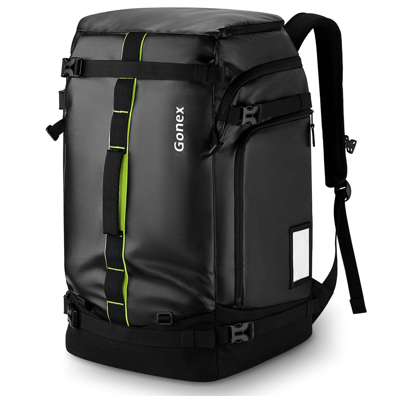 Gonex 50L Waterproof Ski Boot Backpack for Men & Women - Travel Snowboard Bag with Helmet & Goggles Storage - Durable Ski Gear Carrier for Boots, Outerwear & Accessories - Perfect for Ski Trips, Snowboarding & Winter Travel (Black)