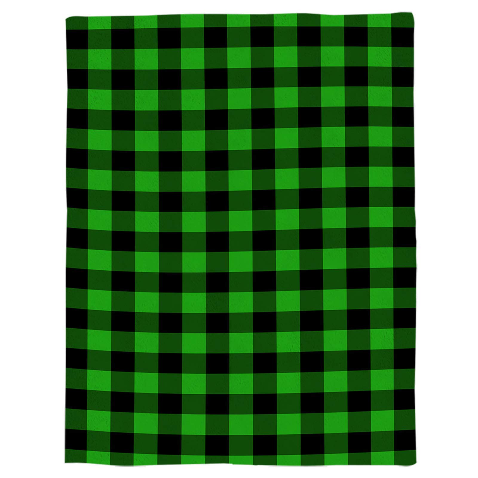 JOOCAR Flannel Throw Blanket - Green Black Checkered Plush Blanket for St. Patrick's Day & Christmas | Soft Cozy Blanket for Bed, Couch, Living Room Sofa & Chair | Perfect for Gift Giving, Home Decor & Winter Warmth