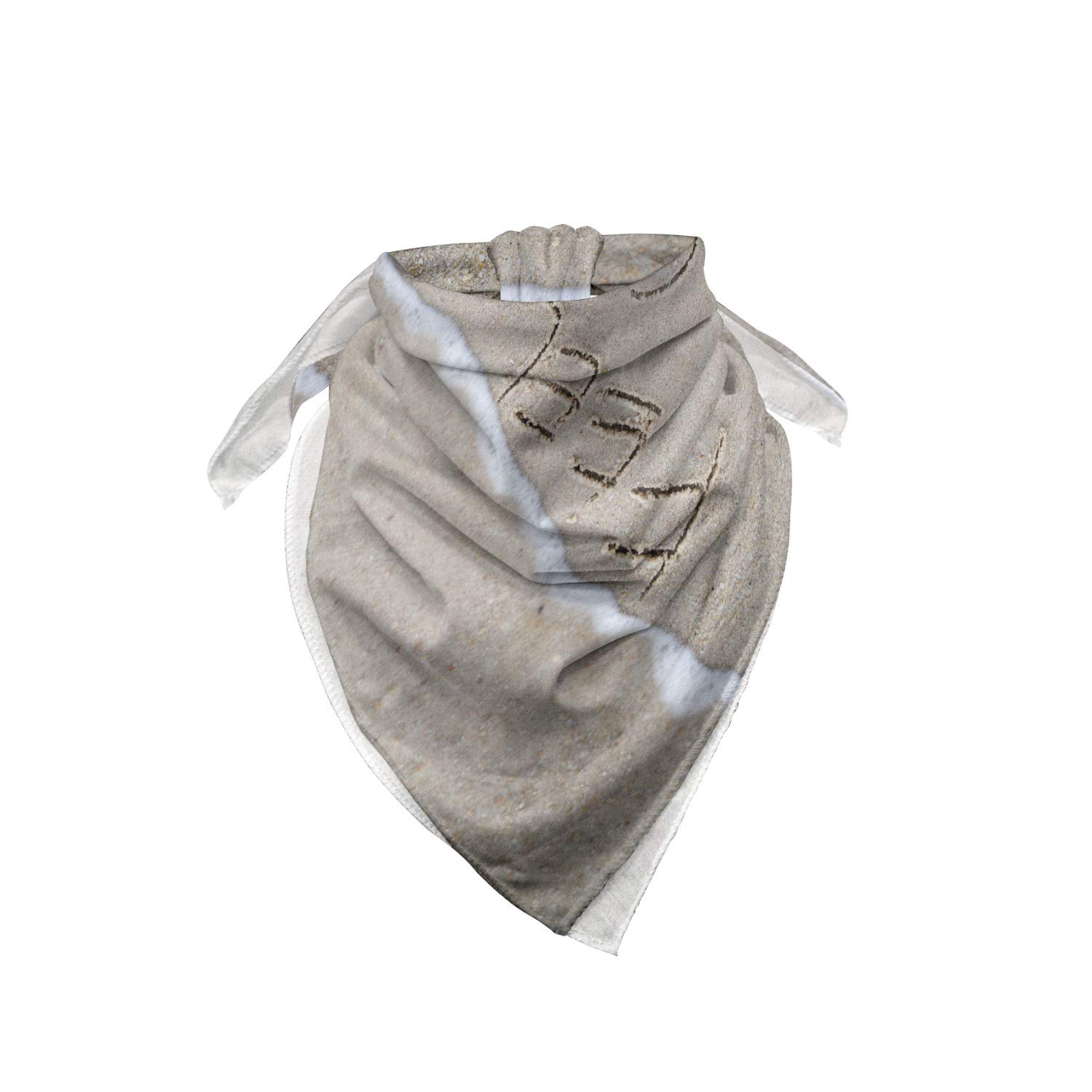 Ambesonne Saying Bandana - Text on Sand Beach Summer Design - Unisex Head & Neck Scarf for Men & Women - Perfect for Beach Outings, Music Festivals & Outdoor Activities