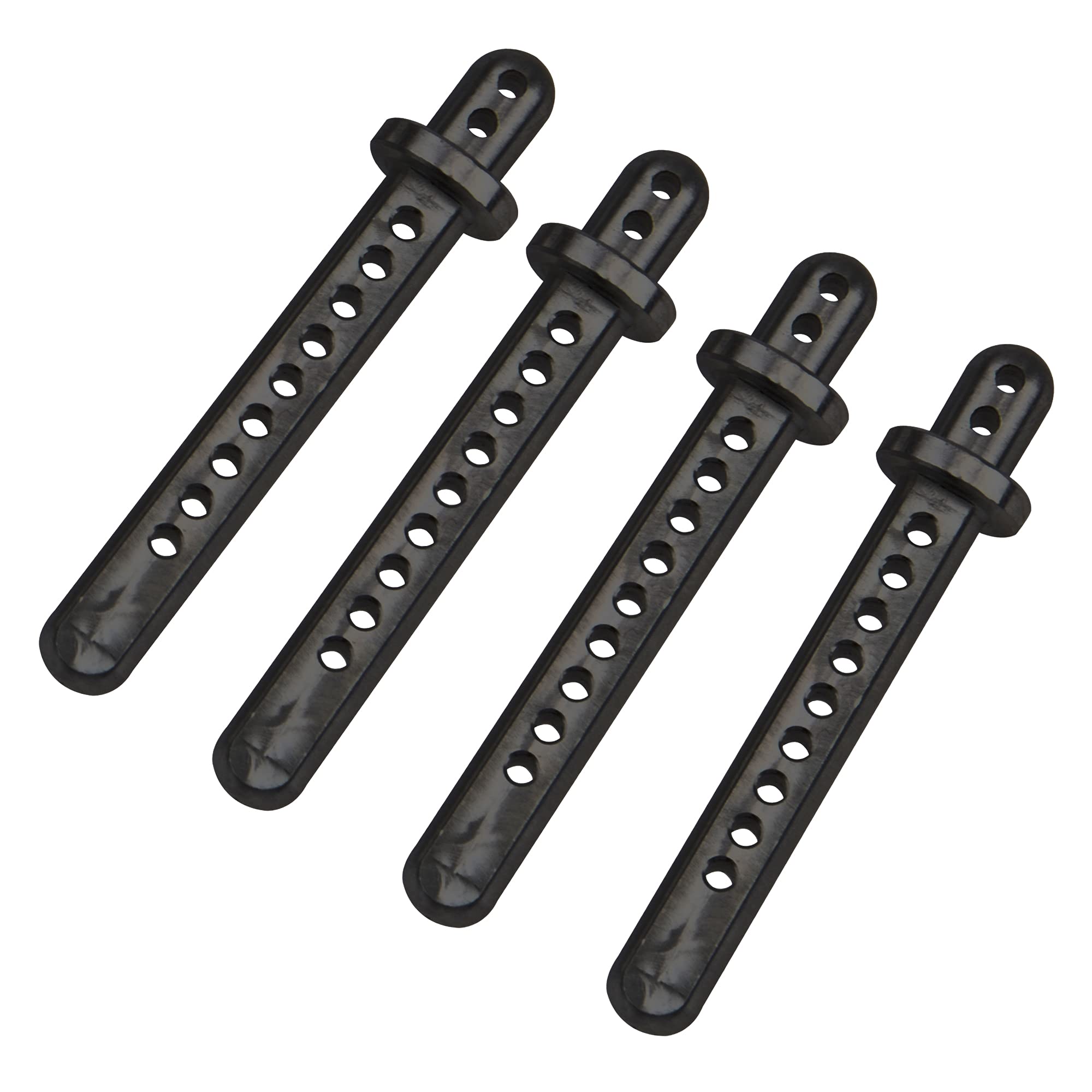 Aluminum Alloy RC Body Post Mounts for Axial SCX10 1/10 Scale 4WD RC Crawler Cars - Black | Durable Off-Road Accessories for RC Rock Crawling & Trail Adventures
