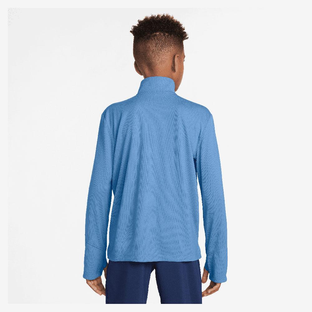 Boys' Dri-FIT Long Sleeve Half Zip Tennis Shirt - Moisture Wicking Performance Top for Junior Tennis & Active Sports