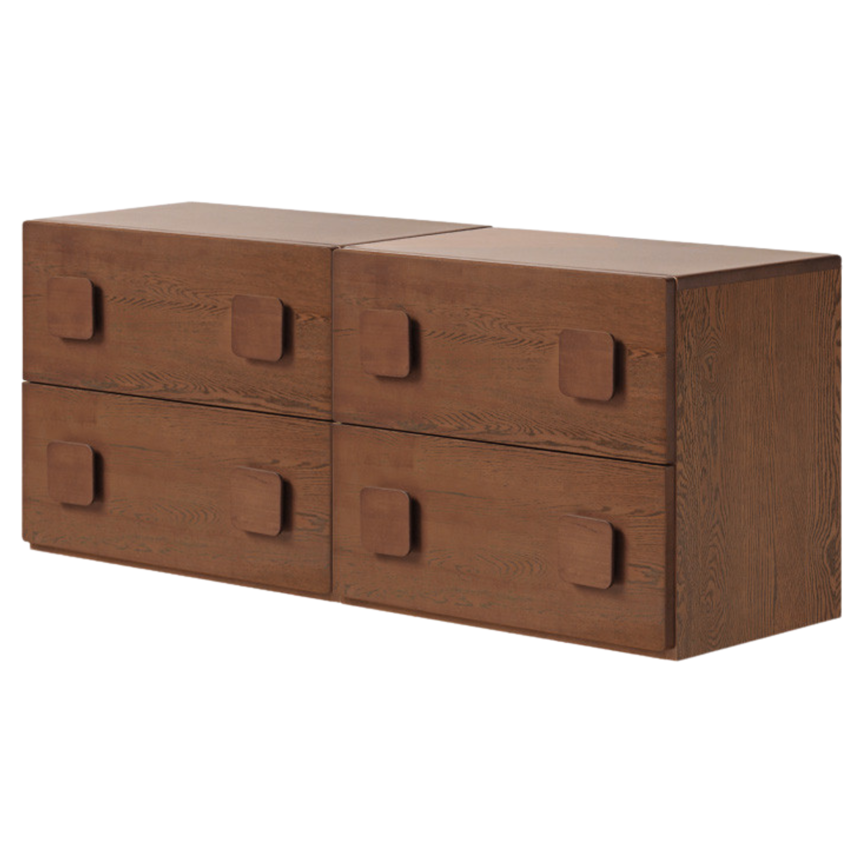 45.6x14.9x19.6 inch / 116x38x50 cm / Rich Dark Walnut color / Black walnut Combination TV cabinet