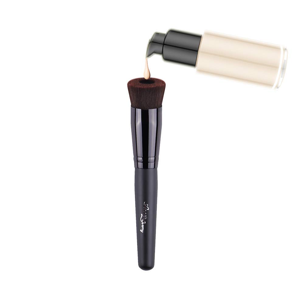 ANNE'S GIVERNY Liquid Foundation Makeup Brush with Solid Cleaner Soap - Professional Foundation Brush for Flawless Makeup Application & Easy Cleaning