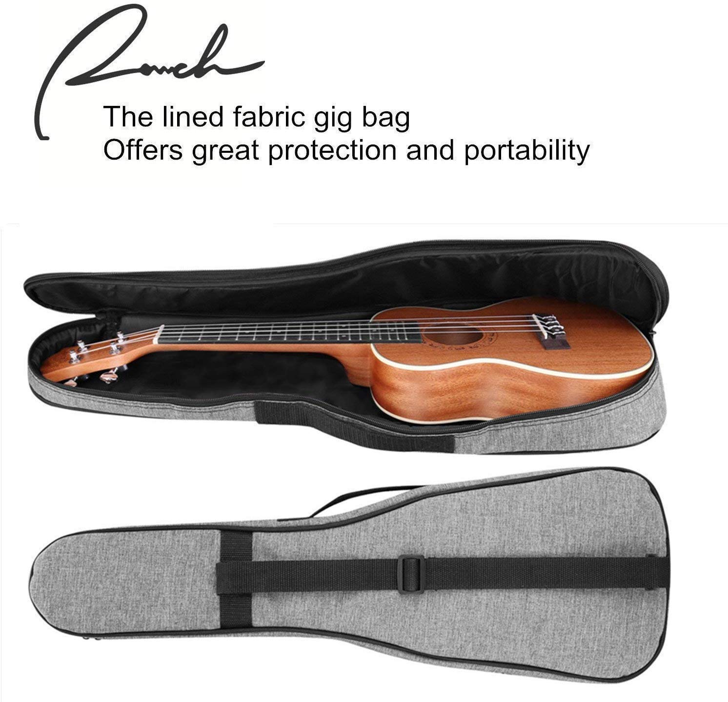 Professional 26 Inch Ranch Tenor Ukulele Kit - Wooden Hawaiian Guitar with Gig Bag, Tuner, Strap & Aquila Strings | Includes 12 Online Lessons | Perfect for Beginners, Travel, Beach Performances & Music Classes