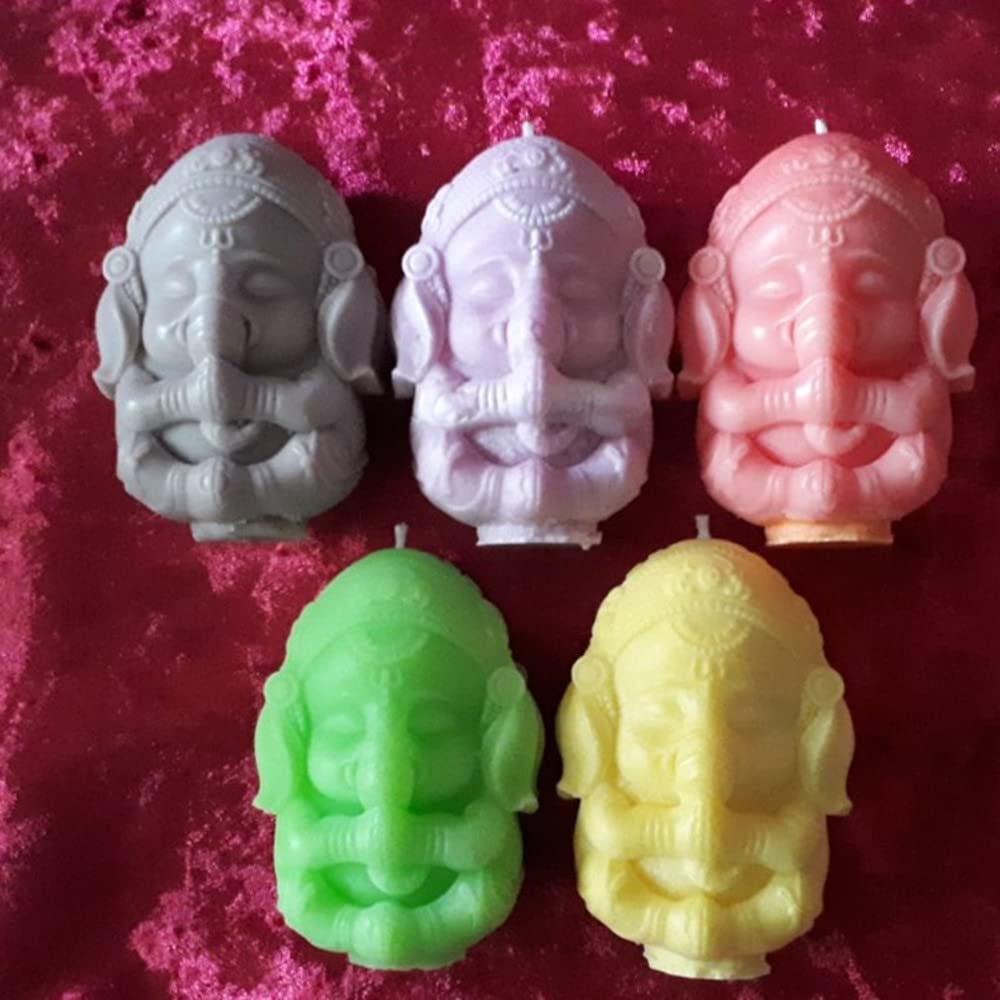 3D Ganesh Silicone Mold for DIY Soap, Candle, Resin, Epoxy Crafts - Perfect for Home Decor, Festival Gifts & Spiritual Meditation Spaces