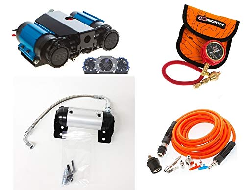 ARB 12V High Performance Twin Air Compressor Kit - Tire Inflation System with E-Z Deflator & Air Locker Manifold for Off-Road Vehicles, 4x4 Trucks & SUV Adventures