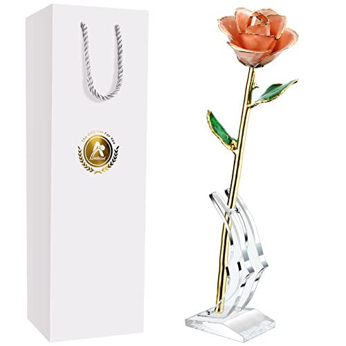 3.pink Rose With Stand