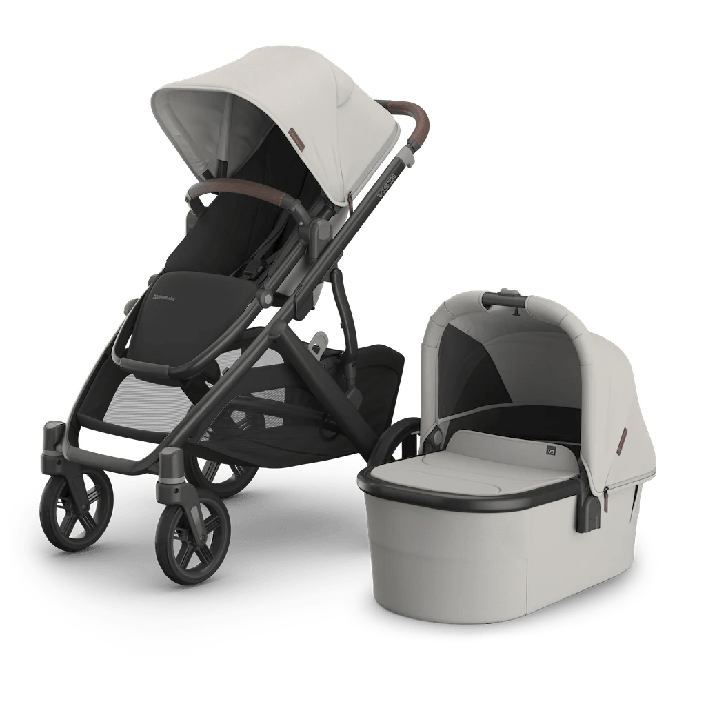 UPPAbaby Vista V3 Stroller and Bassinet Complete Set - Lightweight Travel System with Adjustable Handle, Large Storage Basket | Perfect for Newborns, Toddlers & Everyday Use