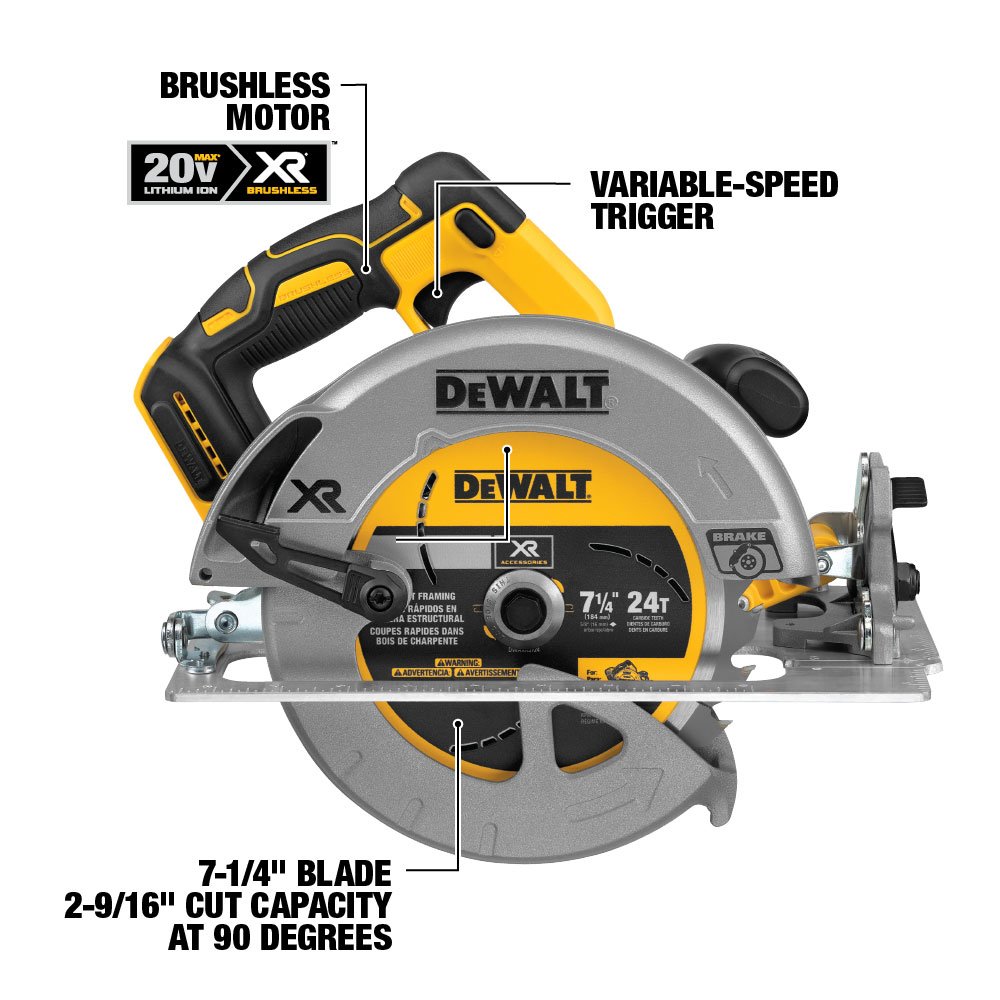 DEWALT 20V MAX* Cordless Circular Saw & Reciprocating Saw Combo Kit - Powerful Battery-Powered Tools for Woodworking, Construction & DIY Projects