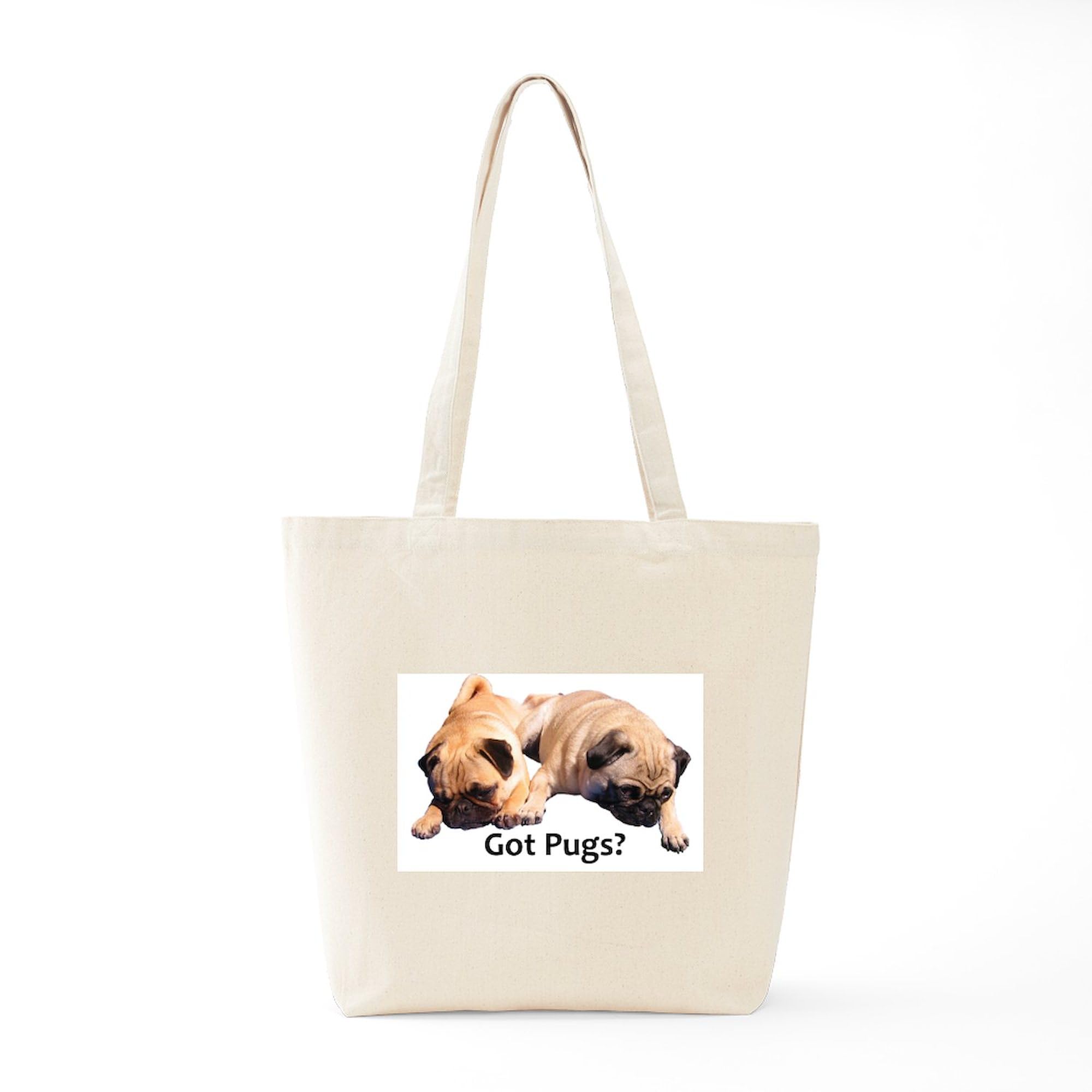 Got Pugs? Natural Canvas Tote Bag - Eco-Friendly Reusable Shopping Bag for Groceries, Beach & Daily Use | Cute Dog Lover Gift