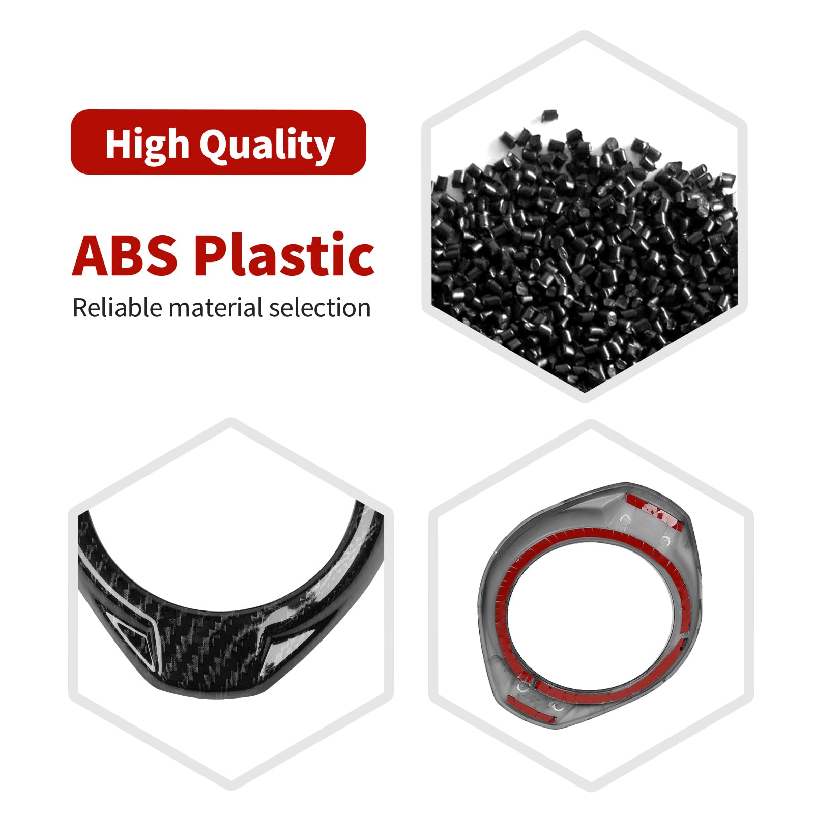 RT-TCZ ABS Black Carbon Fiber A Pillar Speaker Trim Cover for Jeep Wrangler JK JKU 2015-2017 - Interior Accessories (2pcs) - Upgrade Your Ride with Premium Sound & Style