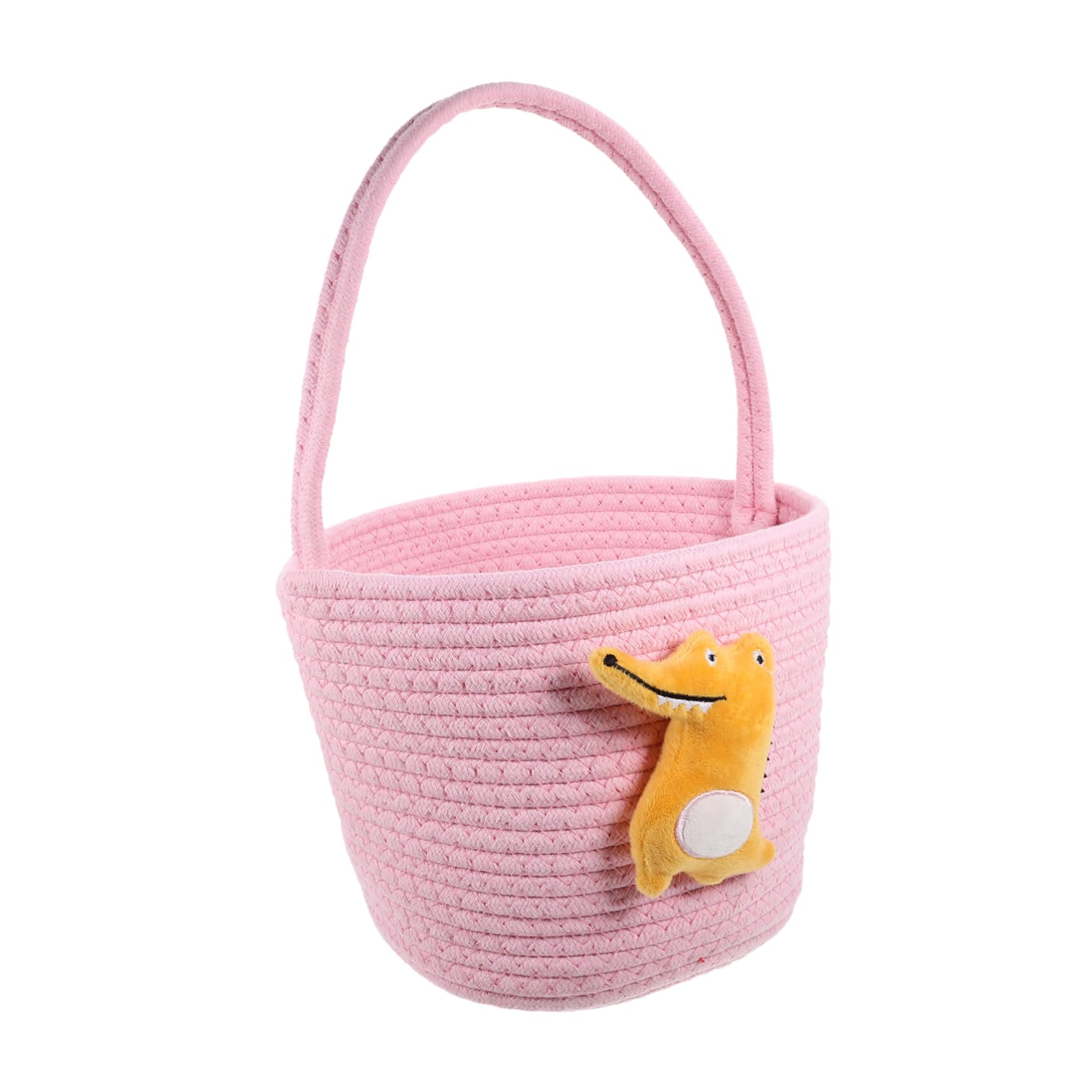 CRILSTYLEO Hand Woven Mini Basket with Handle - Small Woven Candy Basket for Party Favors, Shower Gifts & Home Decor - Cute Creative Goodie Basket for Weddings, Baby Showers & Birthday Celebrations