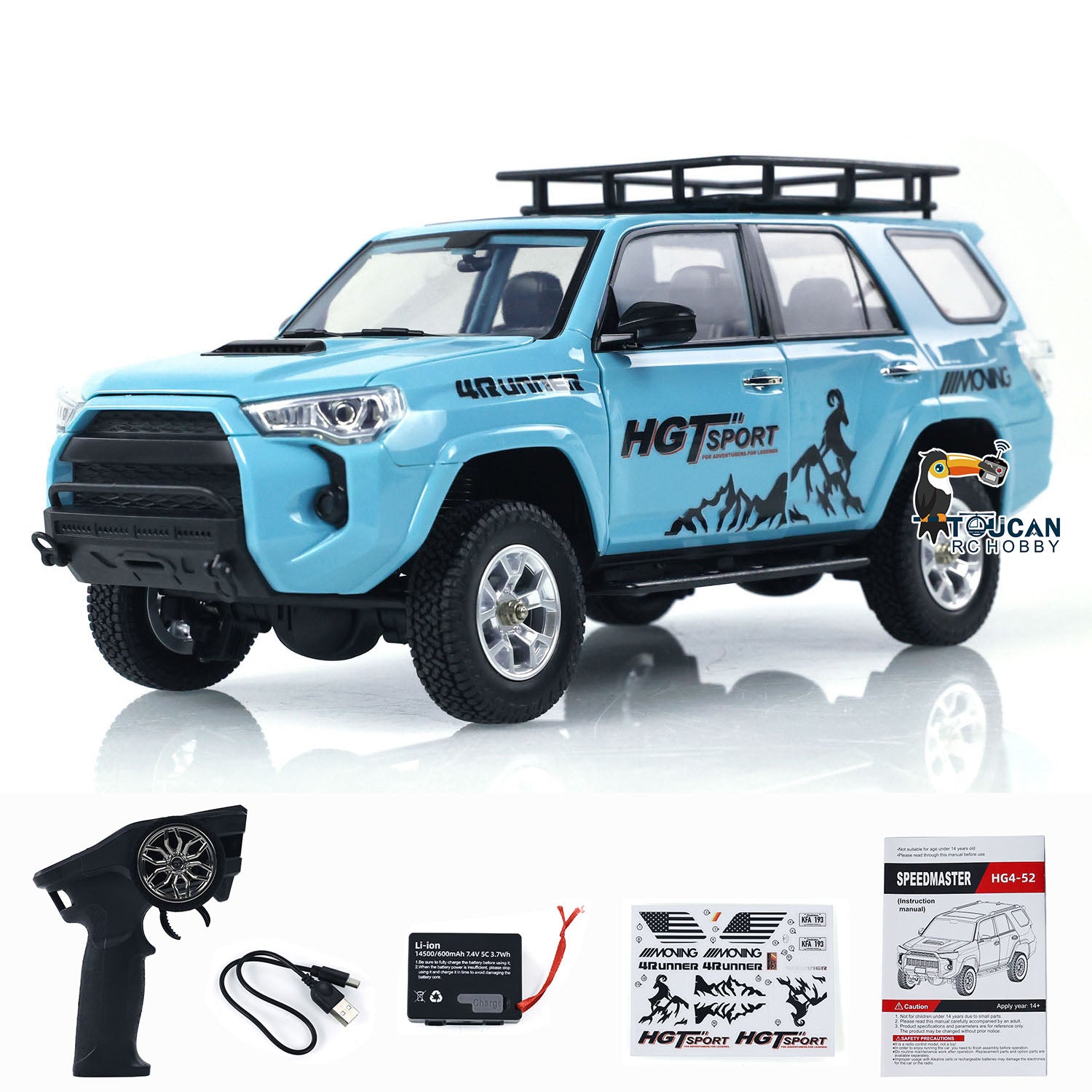 1/18 Scale HG 4x4 RC Off-Road Vehicle - Remote Control Crawler Car with Upgraded 4Runner Simulation (Painted & Assembled) - Perfect for DIY Model Enthusiasts & Outdoor Adventure Play