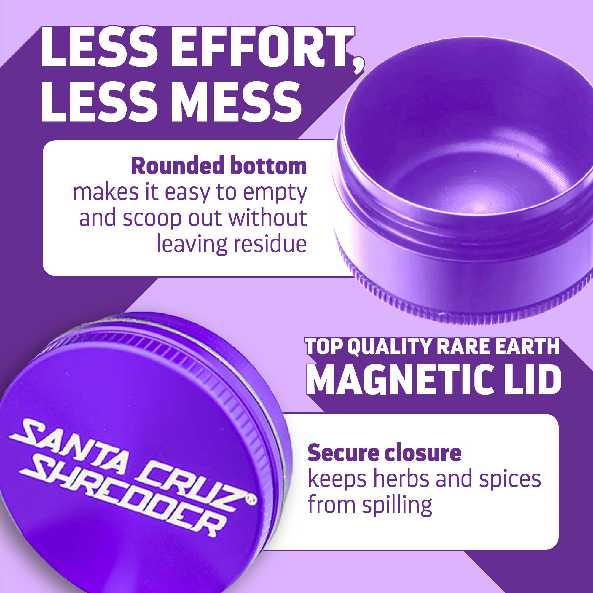 Santa Cruz Shredder 3-Piece Small Metal Herb Grinder (1.7