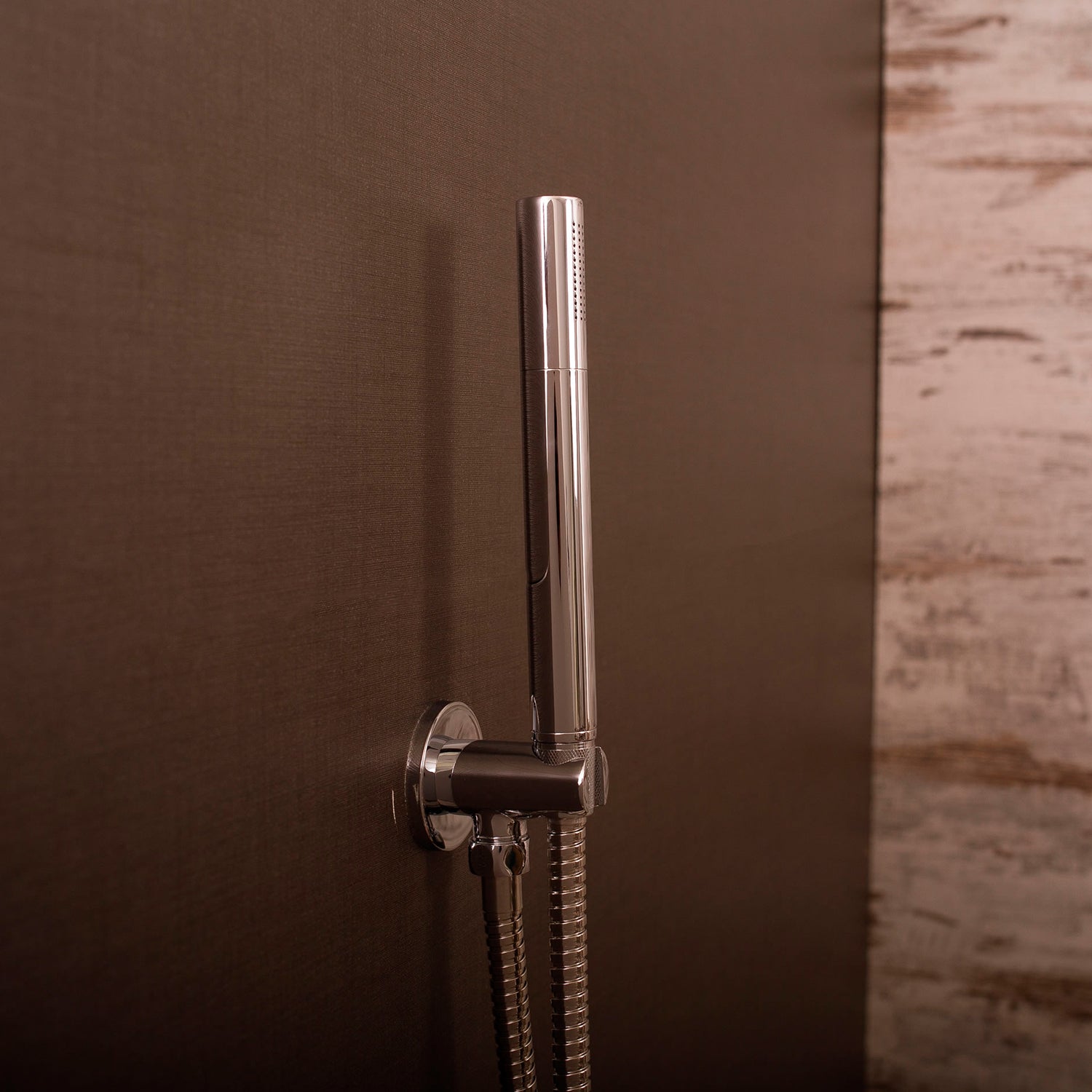 DAX Round Handheld Shower Head - Solid Brass Construction with Chrome Finish - 15/16 x 7 7/8 Inches (DAX 516) - Perfect for Bathroom, Spa & Relaxation Use