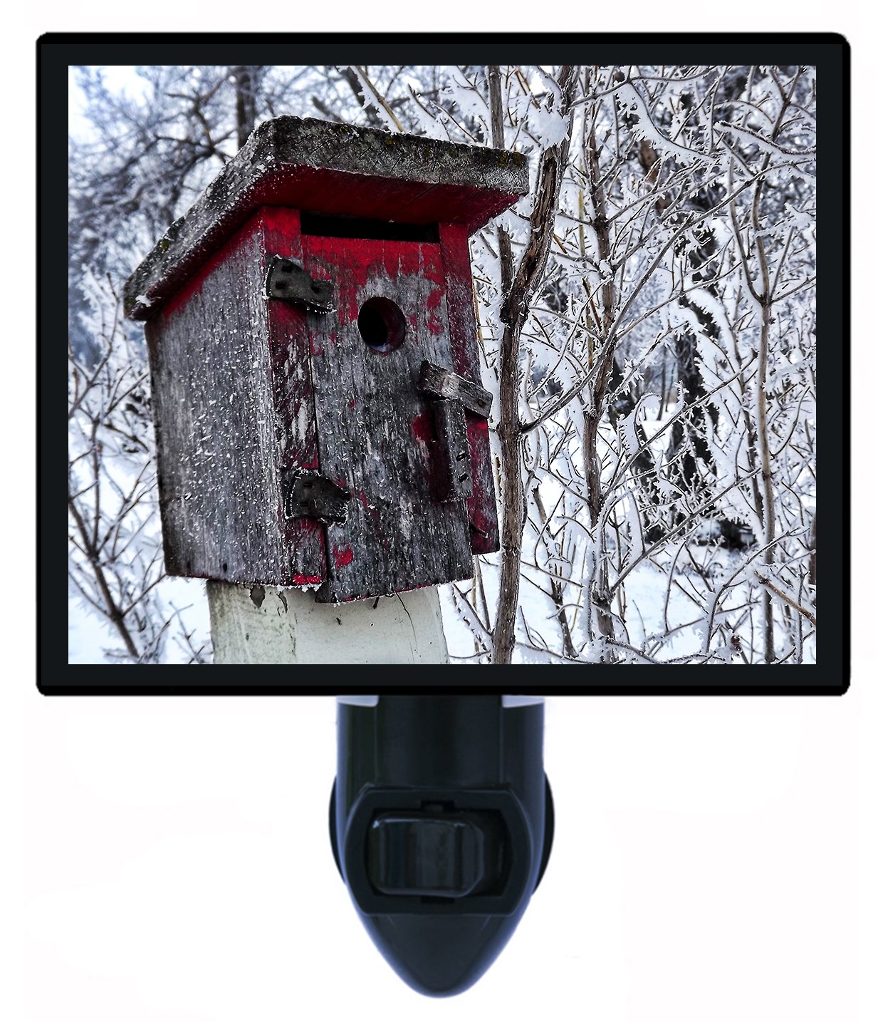 Solar Powered LED Bird Feeder Night Light - Outdoor Garden Decoration for Winter Bird Watching & Backyard Decor