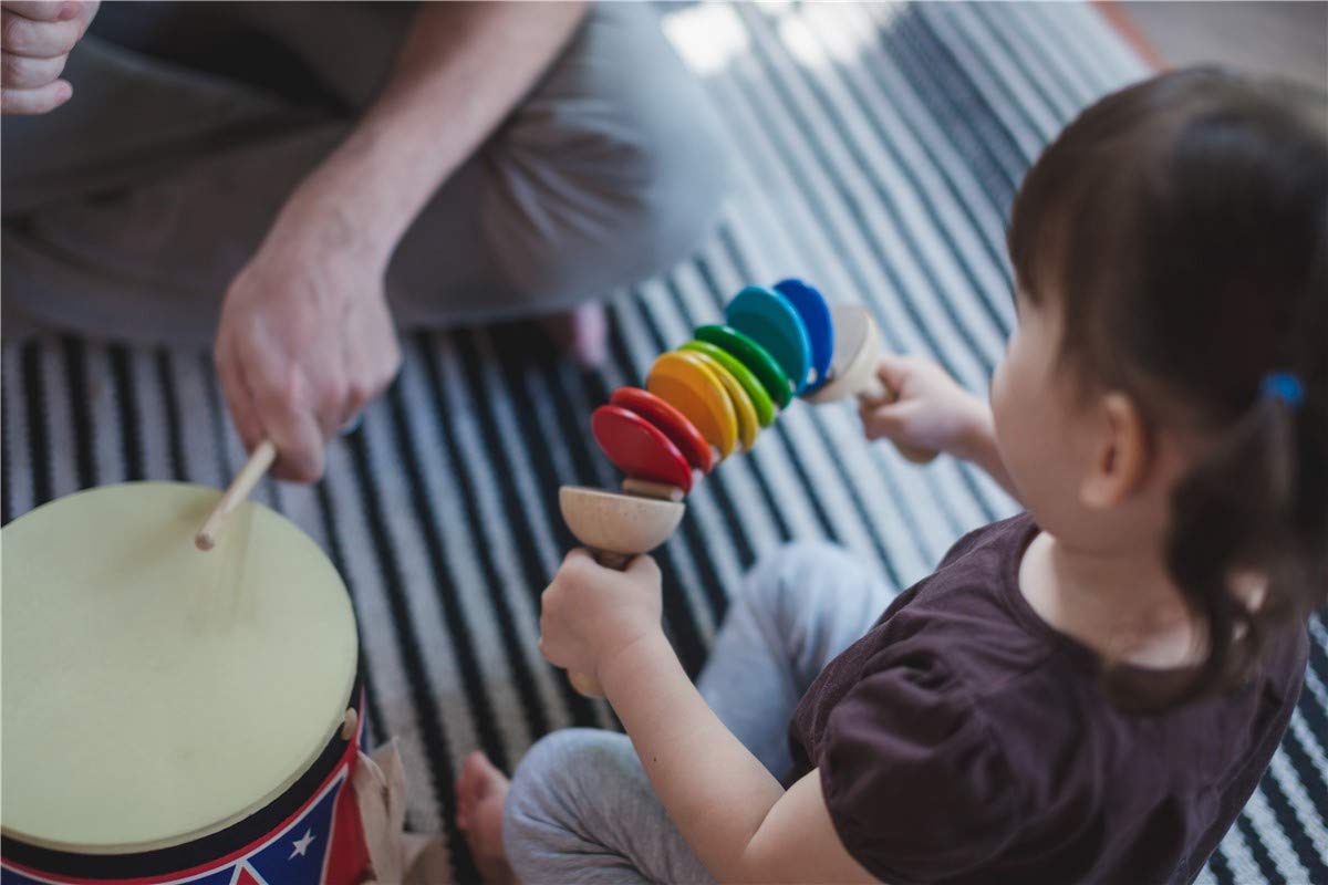 Plan Toys Wooden Clapsticks - Musical Toy for Kids, Toddlers & Preschoolers - Perfect for Early Learning, Music Education & Sensory Play