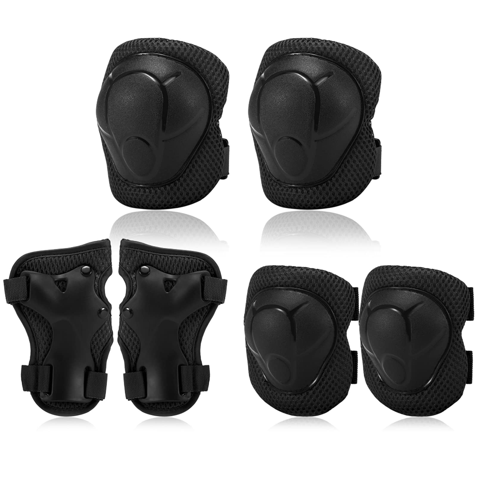Lixada 6-in-1 Kids Protective Gear Set - Knee Pads, Elbow Pads & Wrist Guards for Rollerblading, Cycling, Skateboarding & Outdoor Sports - Safety Equipment for Children’s Active Play