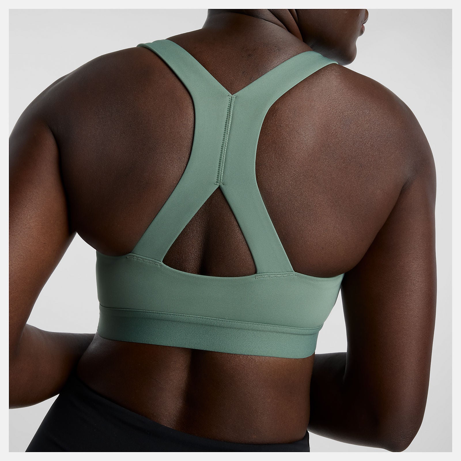 Women's Essential Train Bra - DKJ Dark Juniper | High Support Sports Bra for Running, Yoga & Gym Workouts