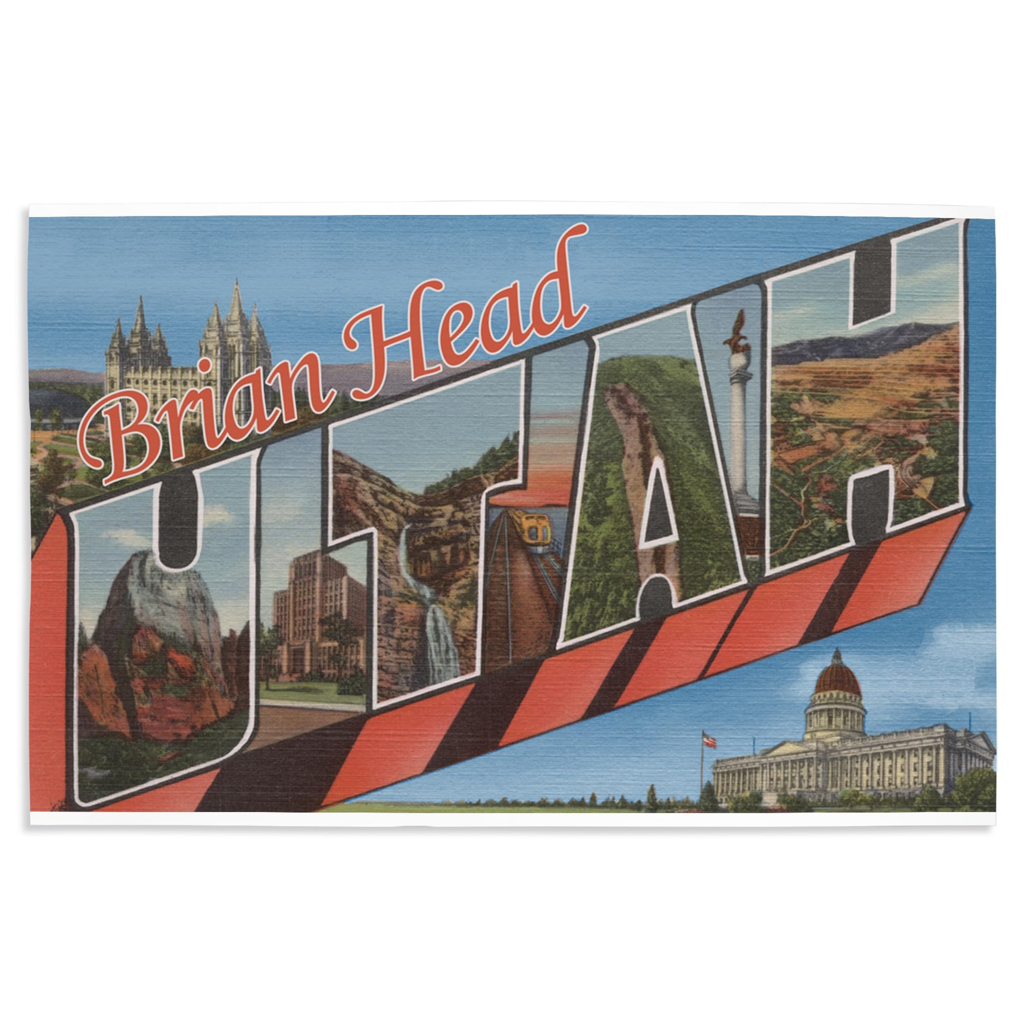 Lantern Press 16x24 Inch Giclee Print - Brian Head Utah Landscape Art with Large Letter Design | Perfect for Home Decor, Office Wall Art & Gift Giving