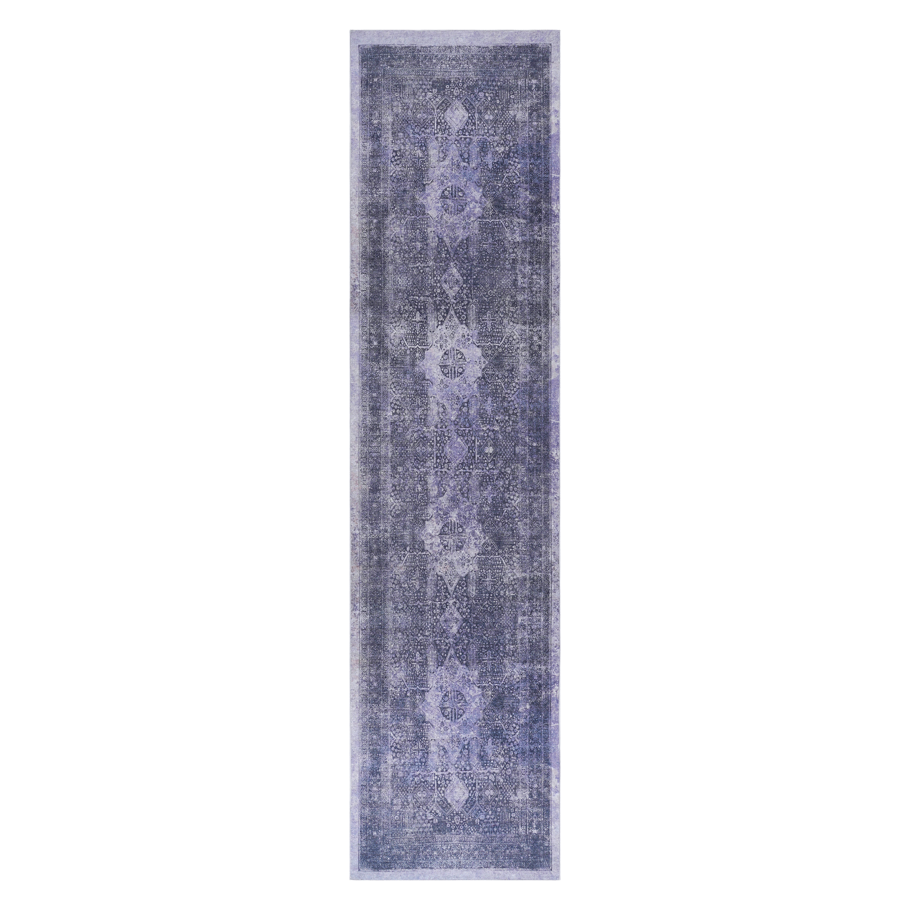 DTY Signature 2.5'x10' Washable Runner Rug - Low Pile Non-Slip Non-Shedding Foldable Area Rug for Living Room, Bedroom, Kitchen & Dining Room - Kid & Pet Friendly Home Decor (Anthracite Grey) - Perfect for High Traffic Areas & Cozy Spaces