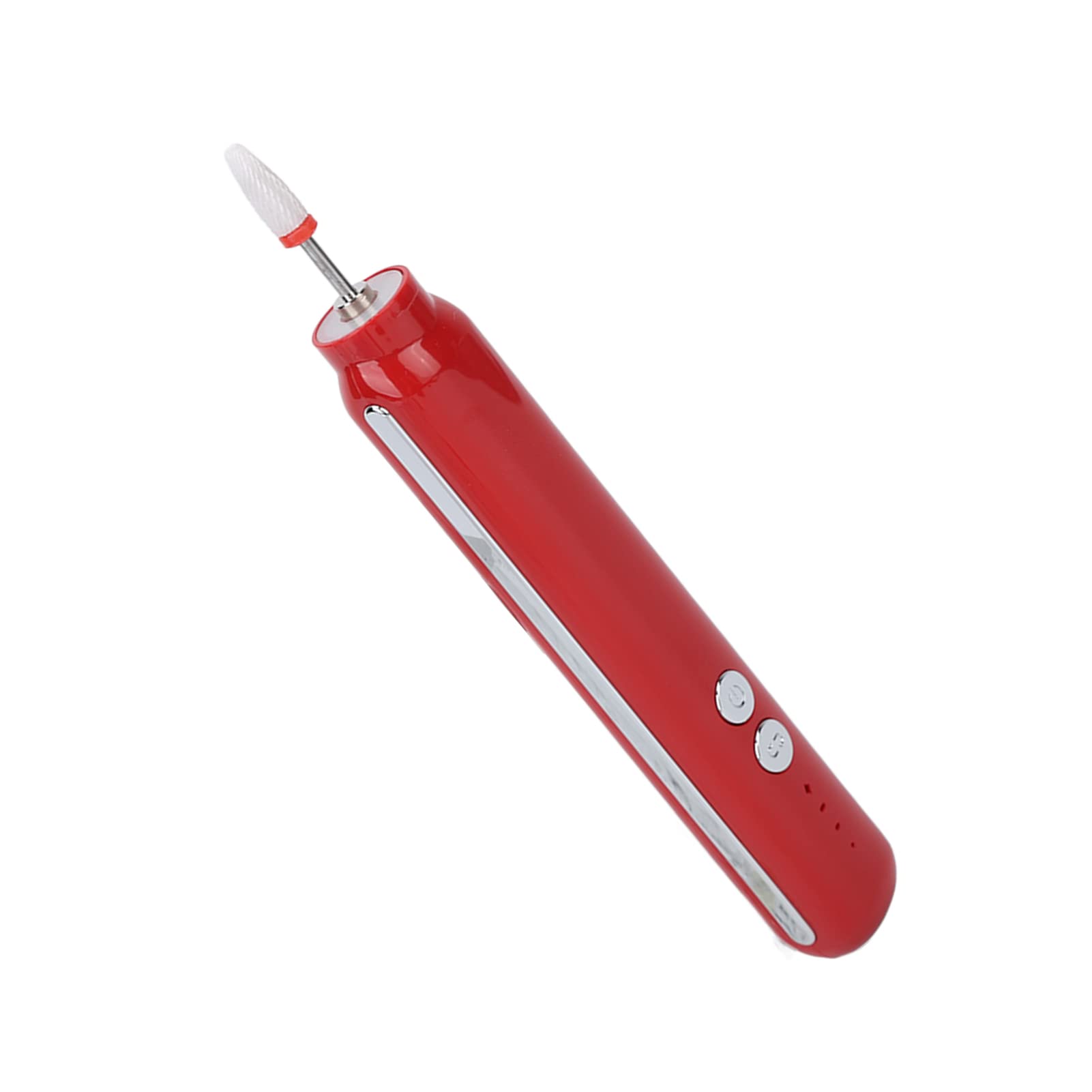 Professional USB Rechargeable Electric Nail Drill Machine - 3 Speed Portable Nail File Kit with LED Light for Manicure & Pedicure (Red) | Perfect for Home Nail Care, Salon Professionals & DIY Beauty Enthusiasts