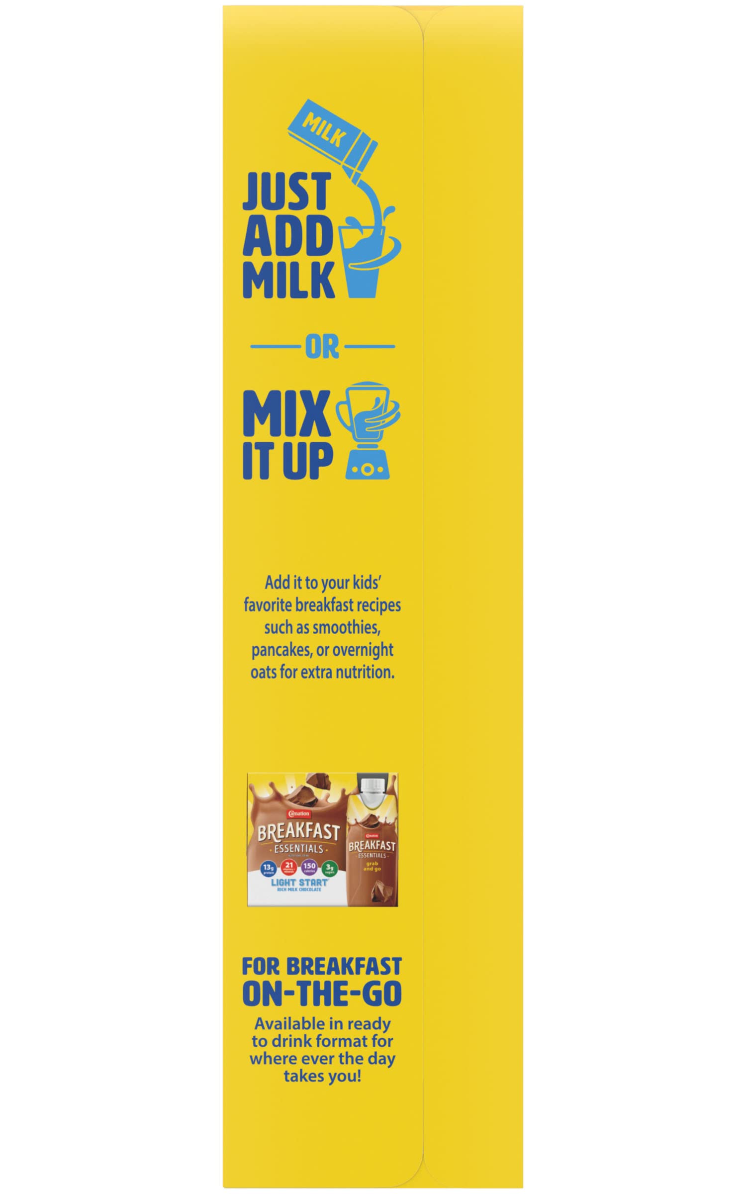 Carnation Breakfast Essentials Light Start Powder Drink Mix - Rich Milk Chocolate Flavor, 7.05 oz (8 Count, Pack of 2) | Quick & Nutritious Breakfast Solution for Busy Mornings, Post-Workout Recovery & On-the-Go Nutrition