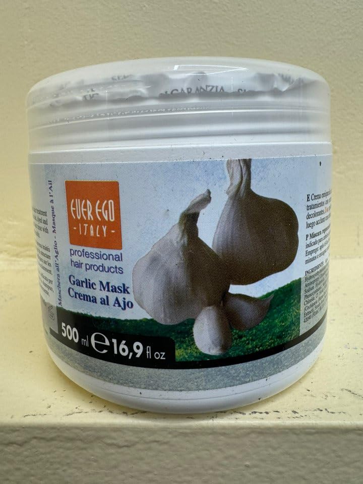 Everego Garlic Hair Care Combo Set - 33.8oz Shampoo + 16.9oz Mask + 3.38oz Serum + 10x10ml Hydro Shine Lotion for Damaged Hair Repair & Scalp Health - Sulfate Free Treatment for Dry, Frizzy Hair at Home Salon