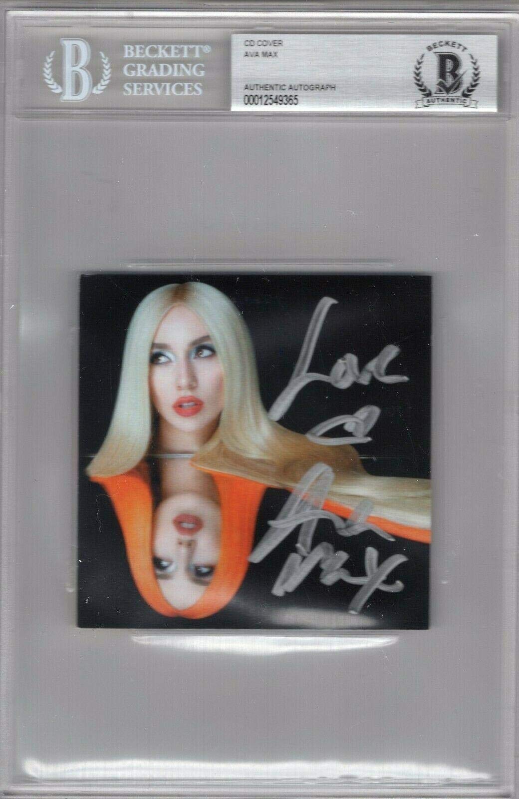 Ava Max Signed Heaven & Hell CD Cover with Beckett BAS COA Slab - Authenticated Music Album - Perfect for Collectors, Fans & Music Memorabilia Displays