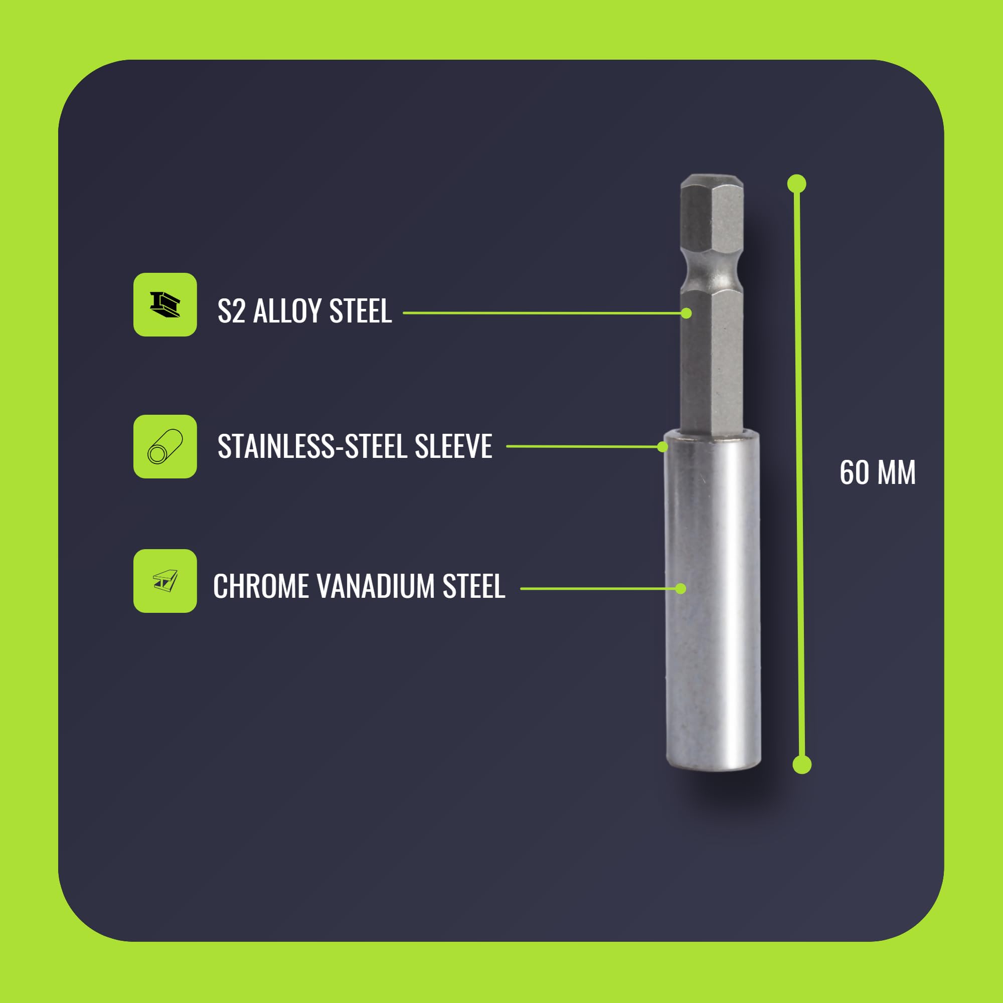 10PCS Magnetic Bit Holder 1/4