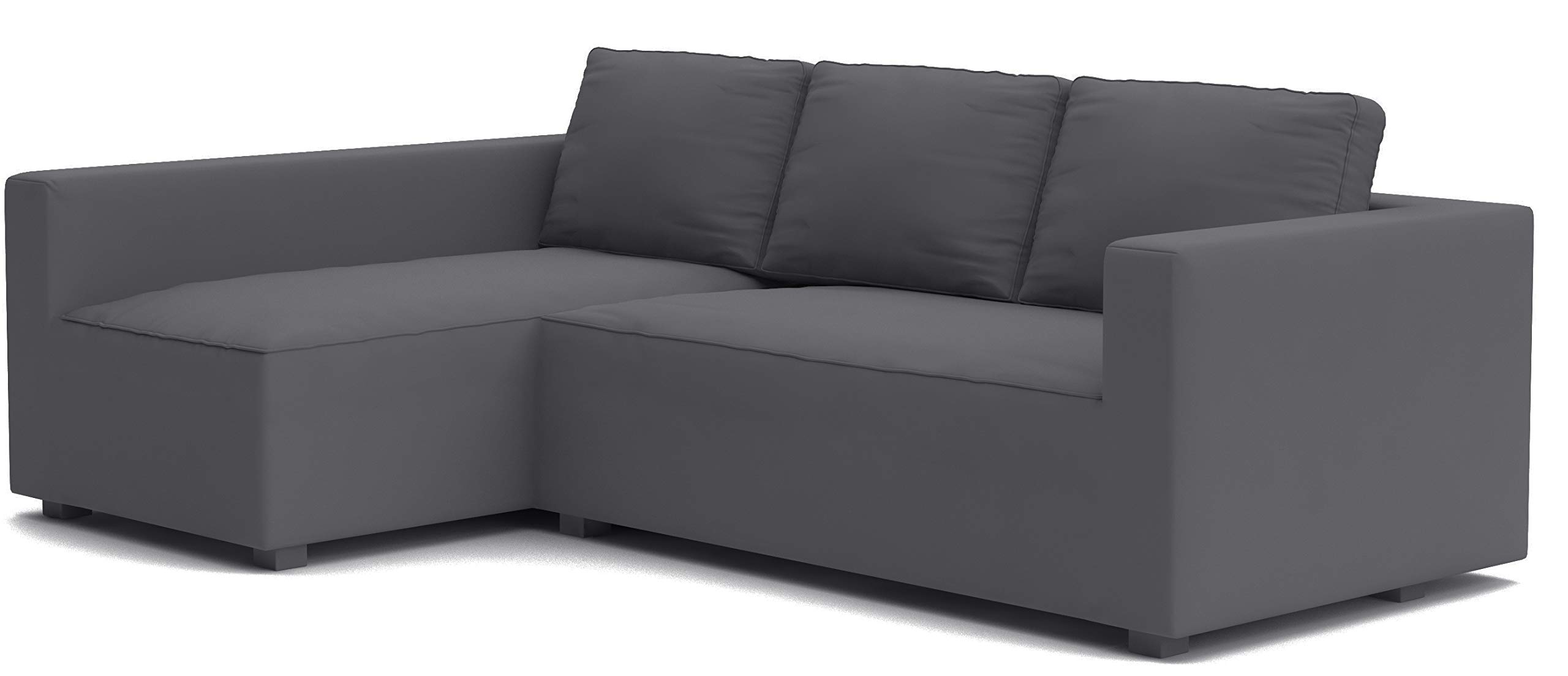 Dark Gray Manstad Sofa Cover Replacement - Custom Fit for IKEA Manstad Sofa Bed, Sectional & Corner (Longer Right Arm) | Durable Slipcover for Living Room, Bedroom & Guest Room